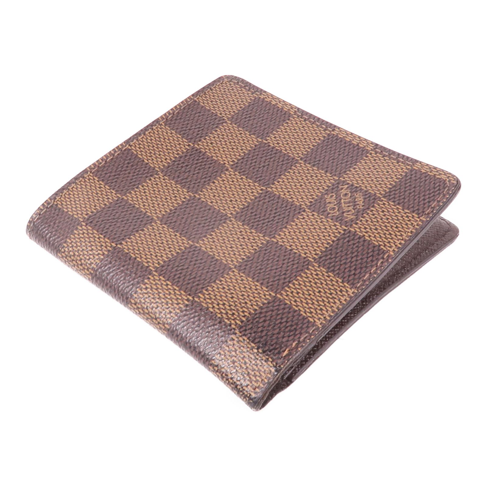 Louis Vuitton Damier Wallet Ebene Brown Bi-Fold Wallet N 61666