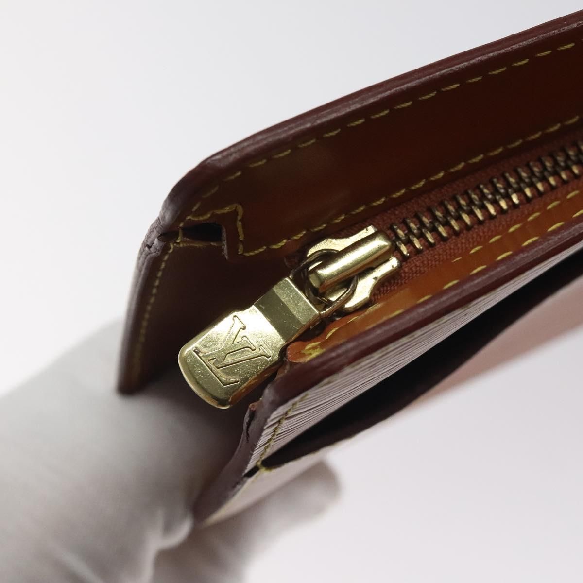Louis Vuitton Epi Pochette Homme Clutch Bag Zipangu Gold M 52528 Lv Auth