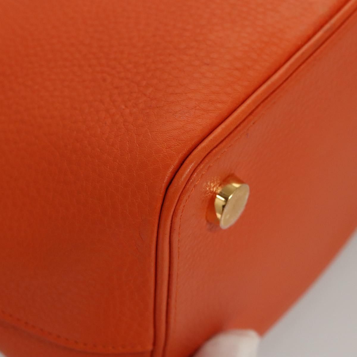 Louis Vuitton Suhari Lockit Pm Hand Bag Taurillon Leather Orange Lv Auth