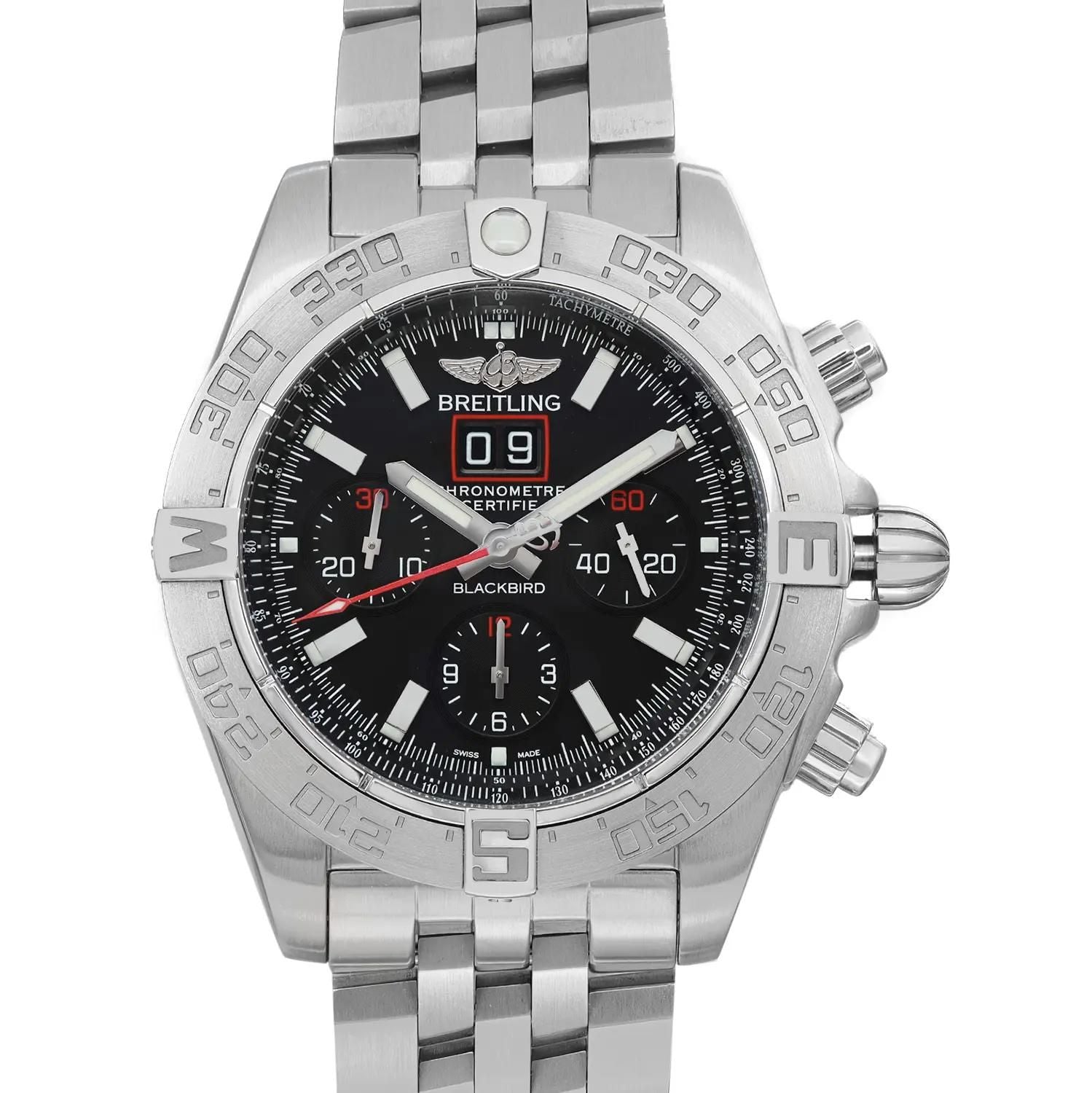 Breitling Chronomat Blackbird Steel Black Dial Automatic Watch A4436010/BB71SS