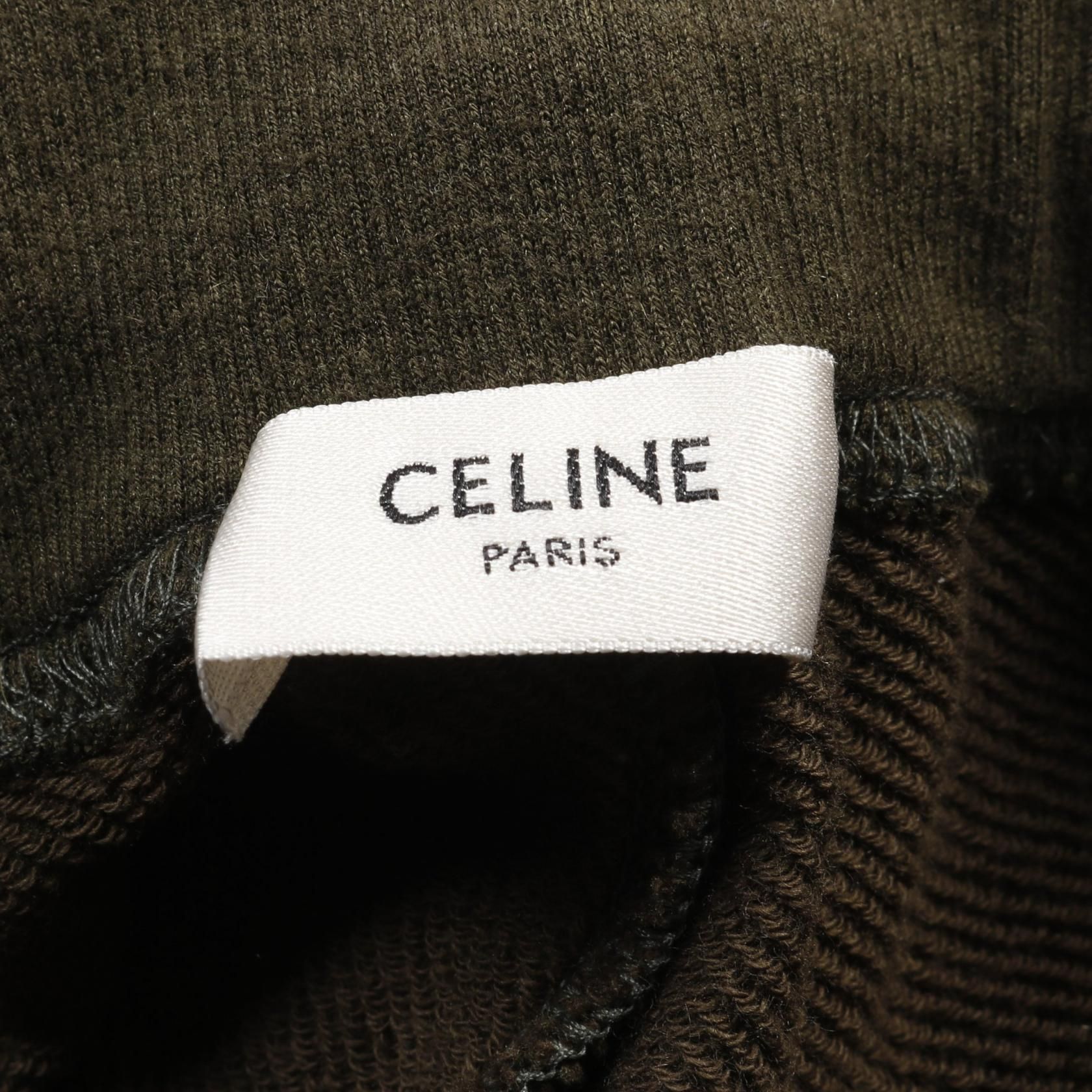 Celine C-print Pants M Trousers 2z 086450i.02do Cotton Cashmere Khaki