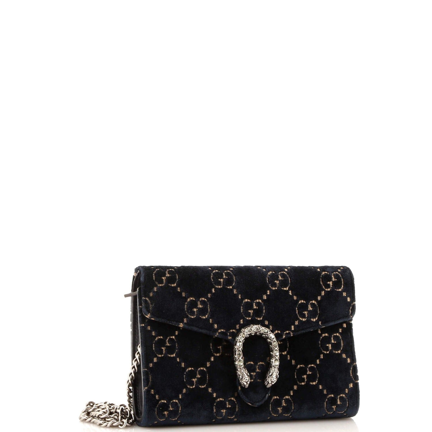 Gucci Dionysus Chain Wallet Gg Velvet Small
