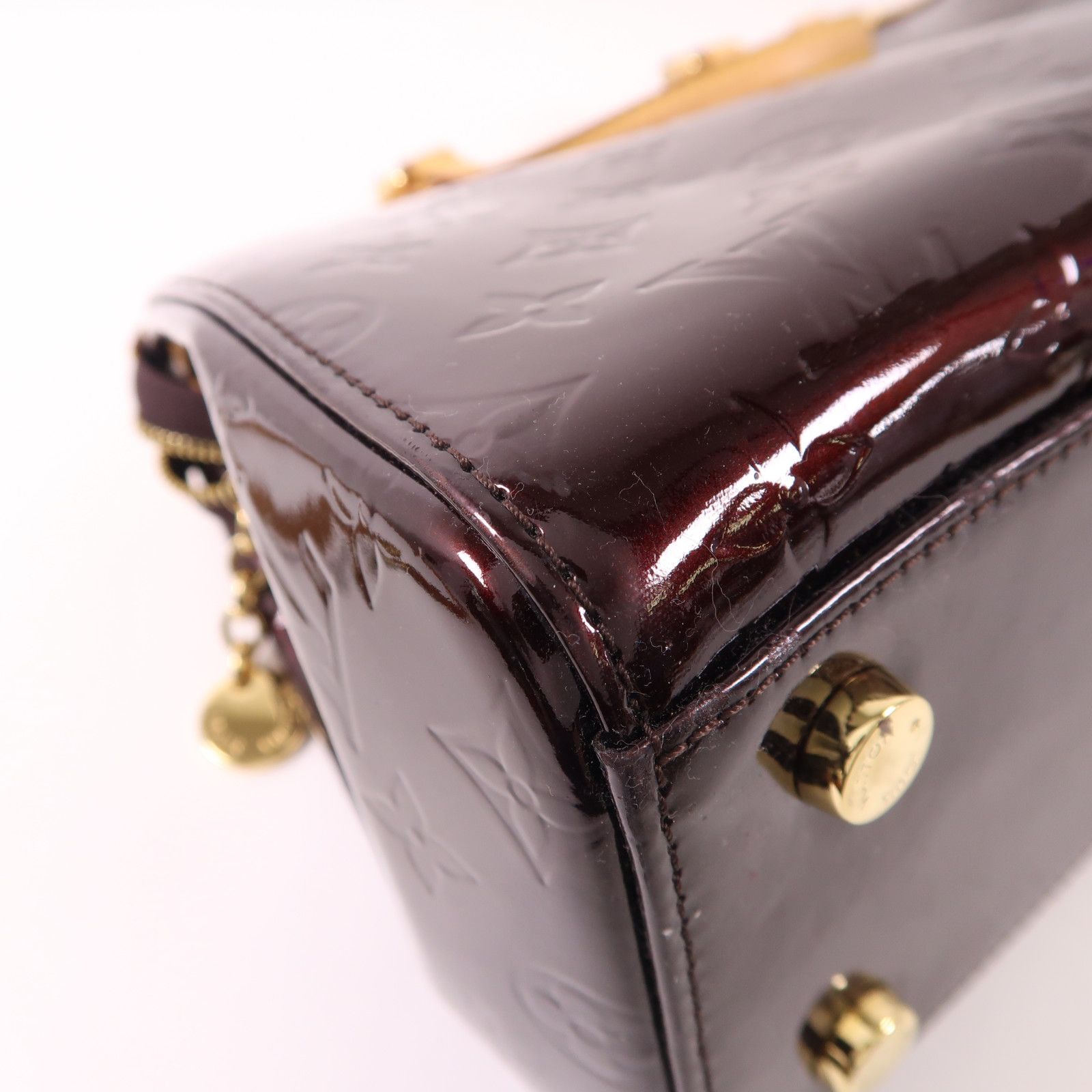Louis Vuitton Vernis Brea Mm Hand-milled Shoulder Bag Rouge Fauviste Red Rouge 2way Shoulder Bag M 91690