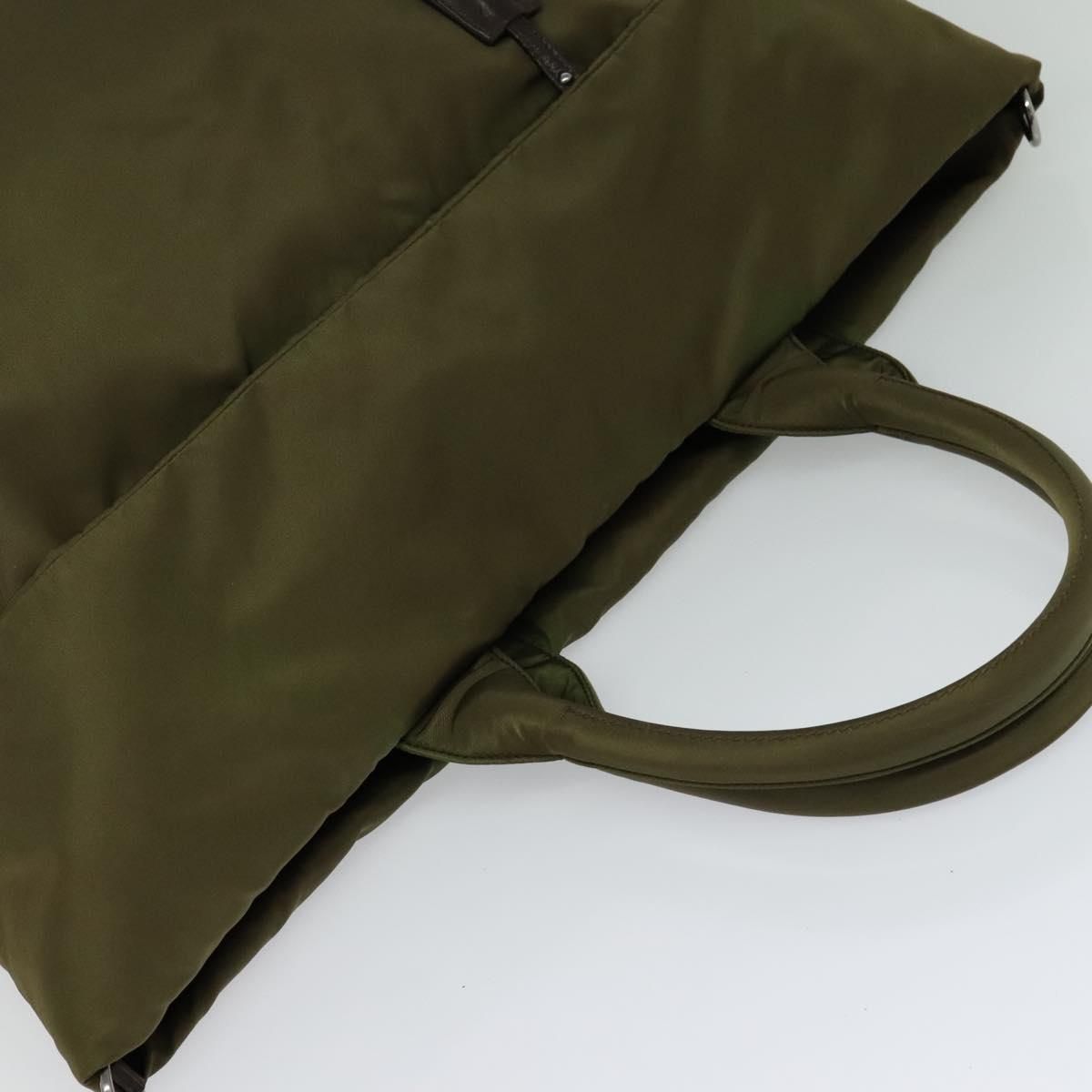 Prada Hand Bag Nylon 2way Khaki Auth