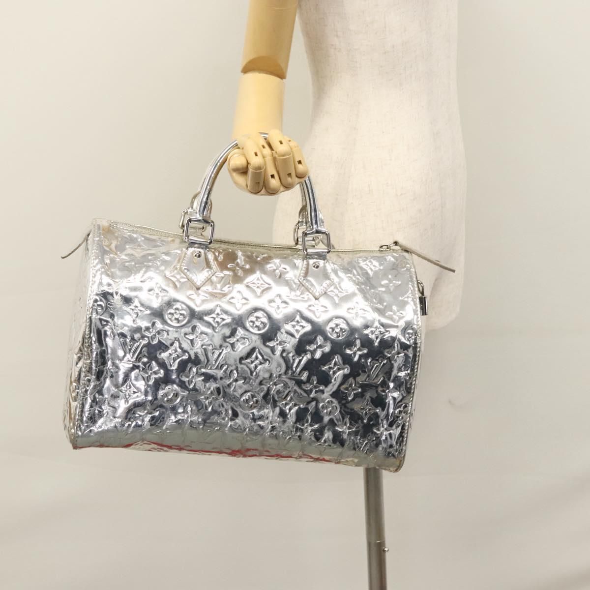 Louis Vuitton Monogram Miroir Speedy 30 Hand Bag Argent M 95786 Lv Auth