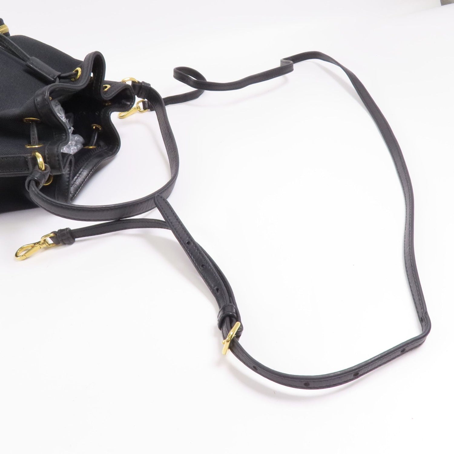 Prada Canvas 2Way Shoulder Bag 2way Shoulder Bag Black Canvas 1bh 038