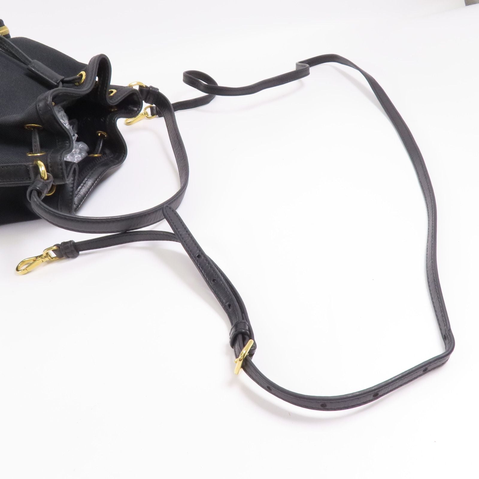 Prada Canvas 2Way Shoulder Bag 2way Shoulder Bag Black Canvas 1bh 038