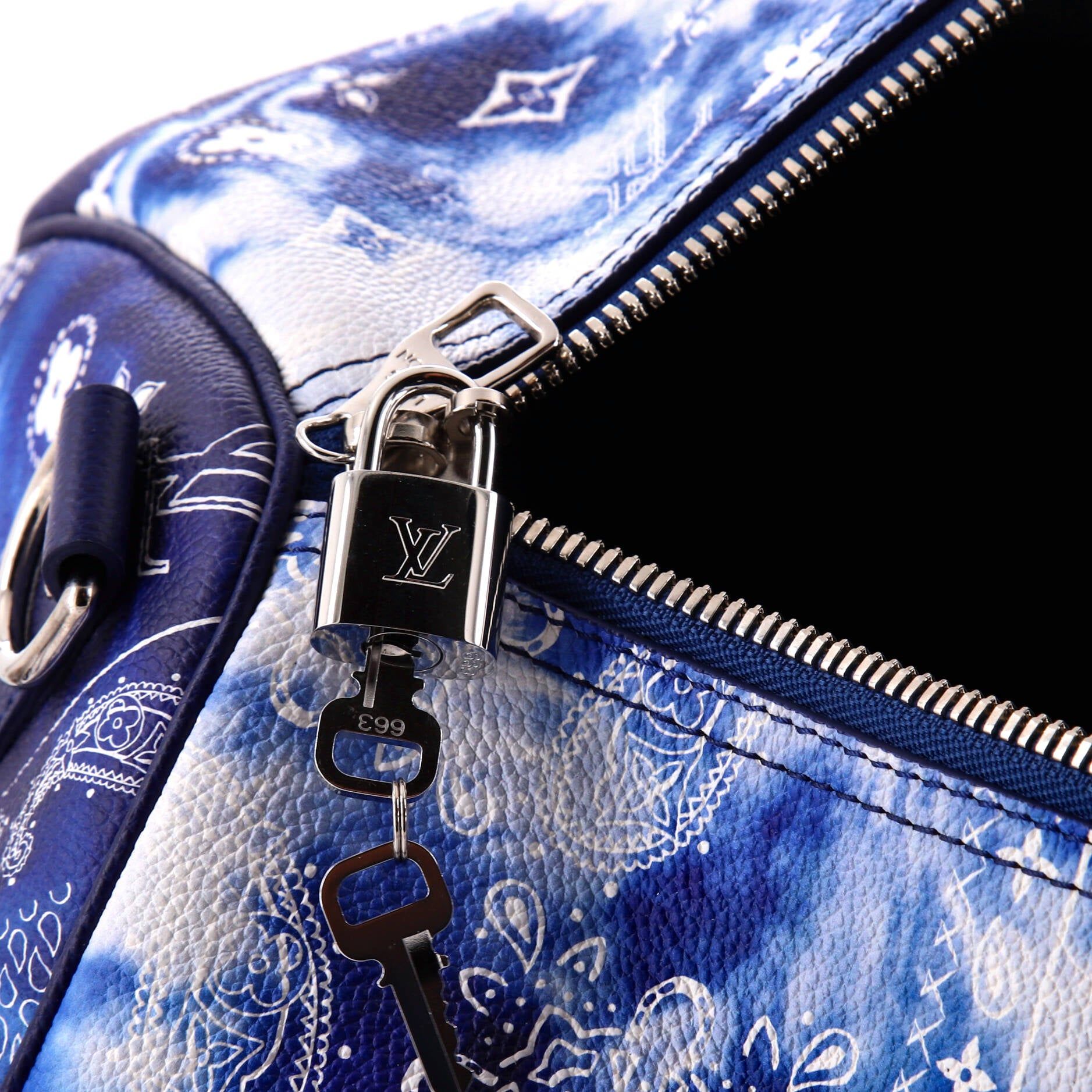Louis Vuitton Keepall Bandouliere Bag Limited Edition Monogram Bandana Leather 50