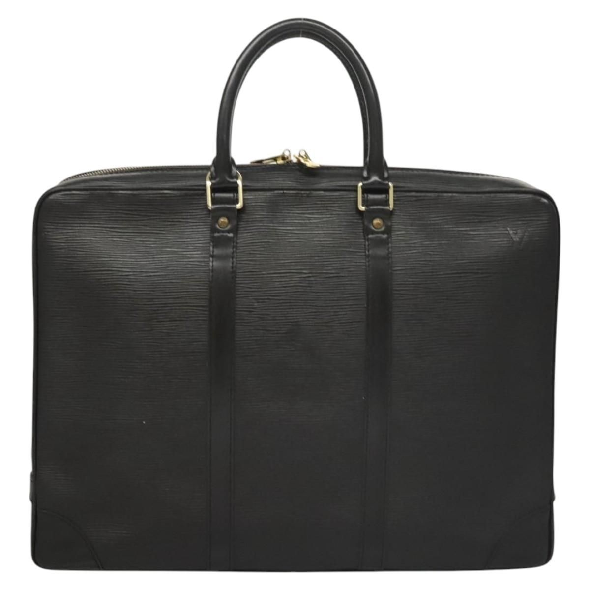 Louis Vuitton Epi Porte Documents Voyage Business Bag Black M 54472 Auth