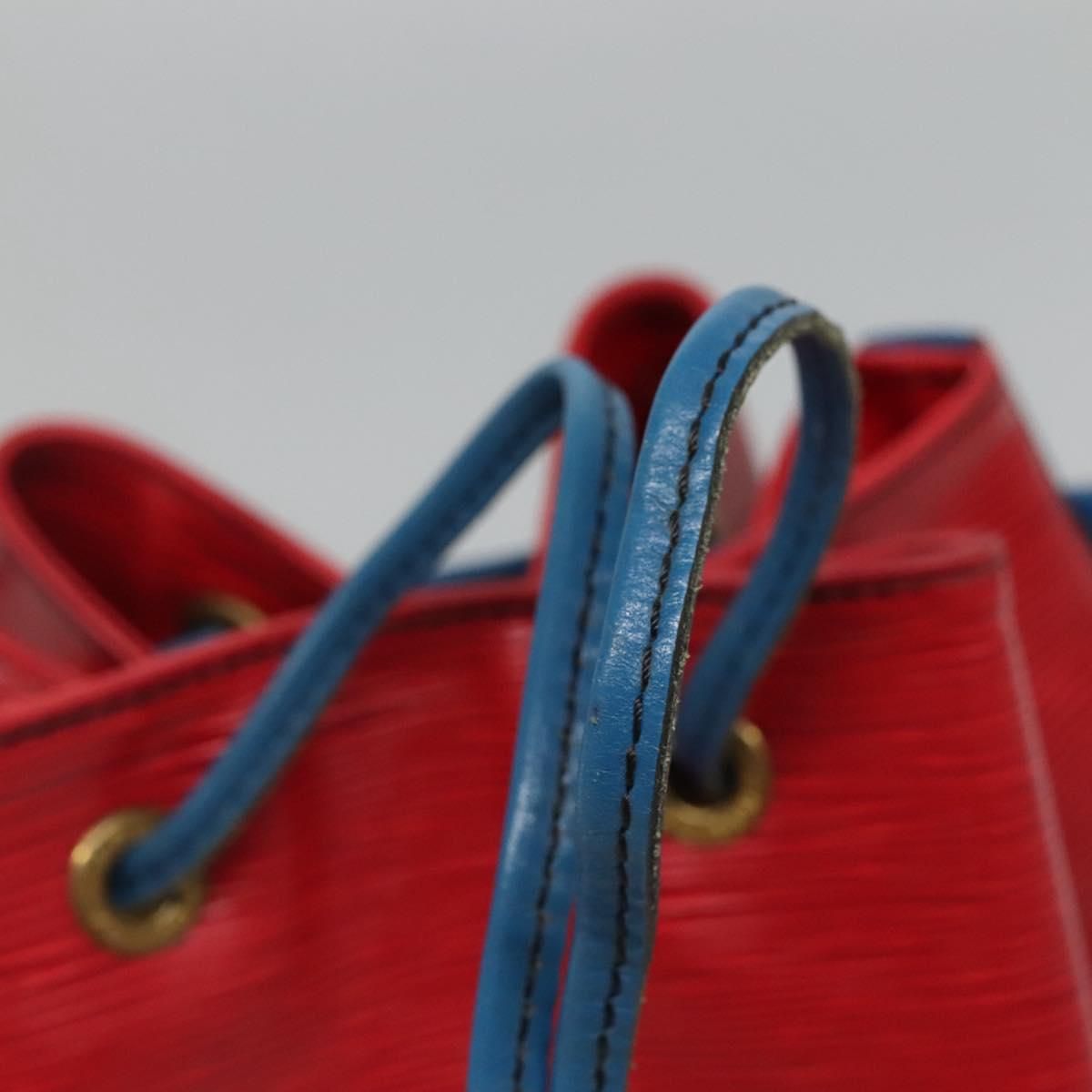 Louis Vuitton Epi Noe Shoulder Bag Bicolor Red Blue M 44084 Lv Auth