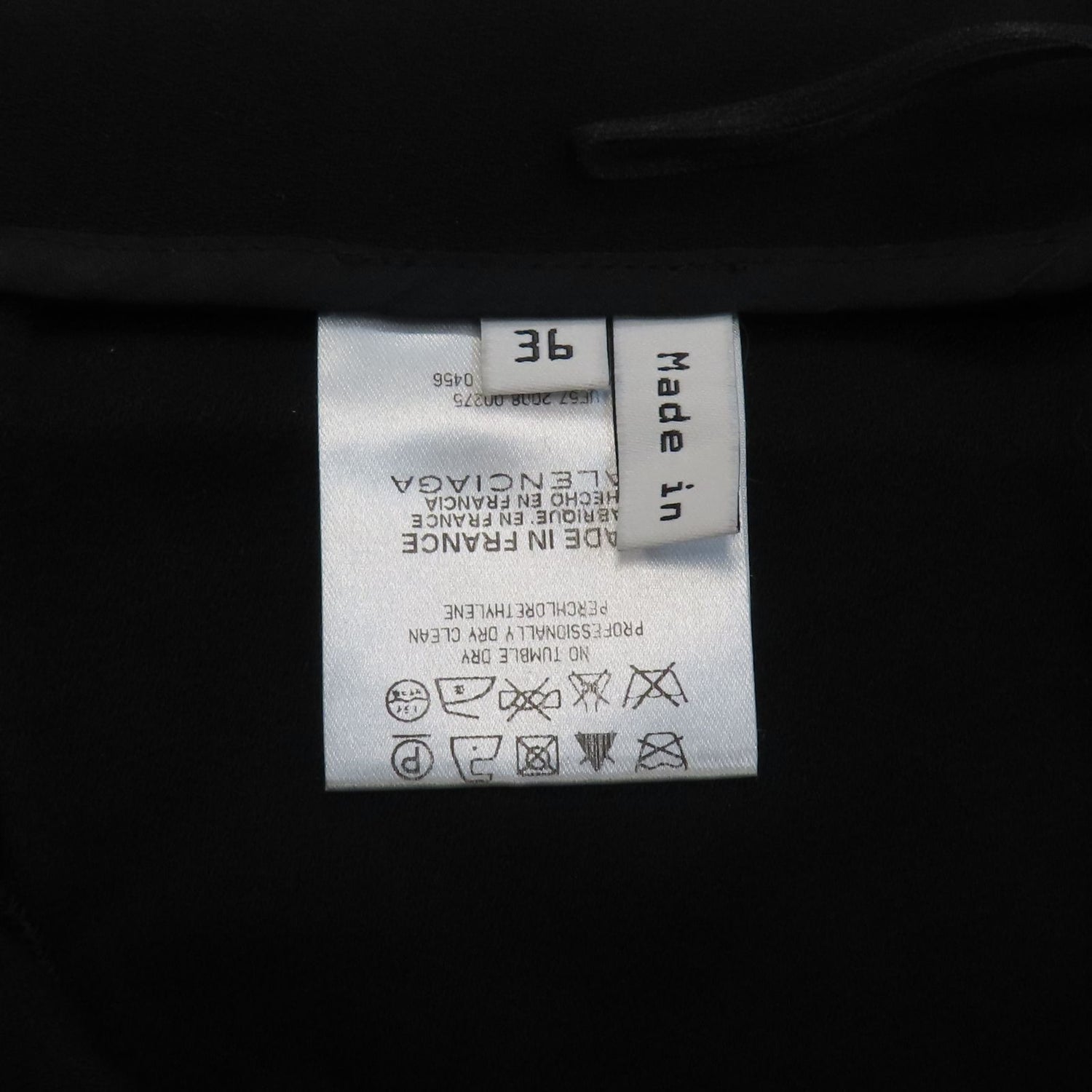 Balenciaga Black Polyester Straight Leg Pants 36