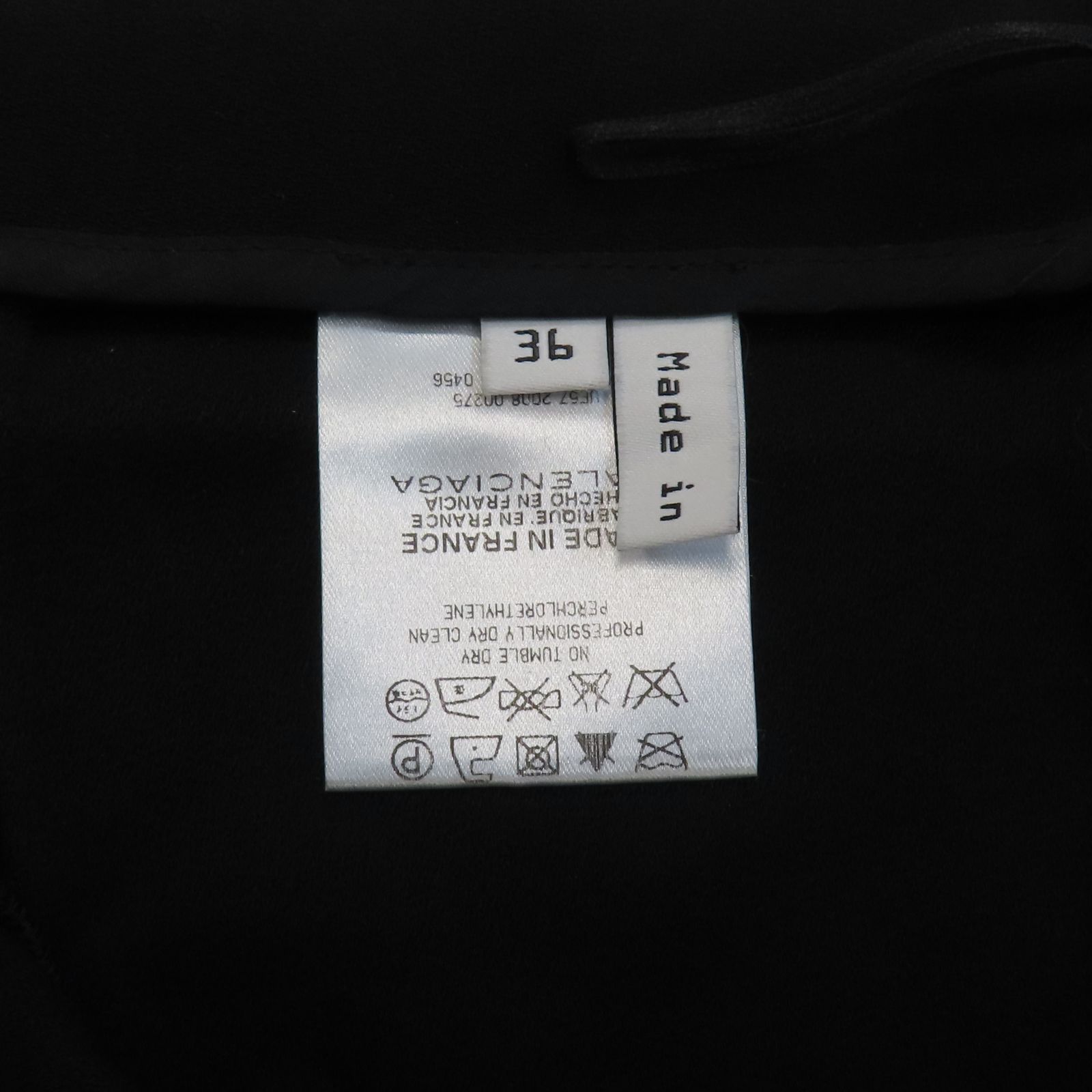 Balenciaga Black Polyester Straight Leg Pants 36