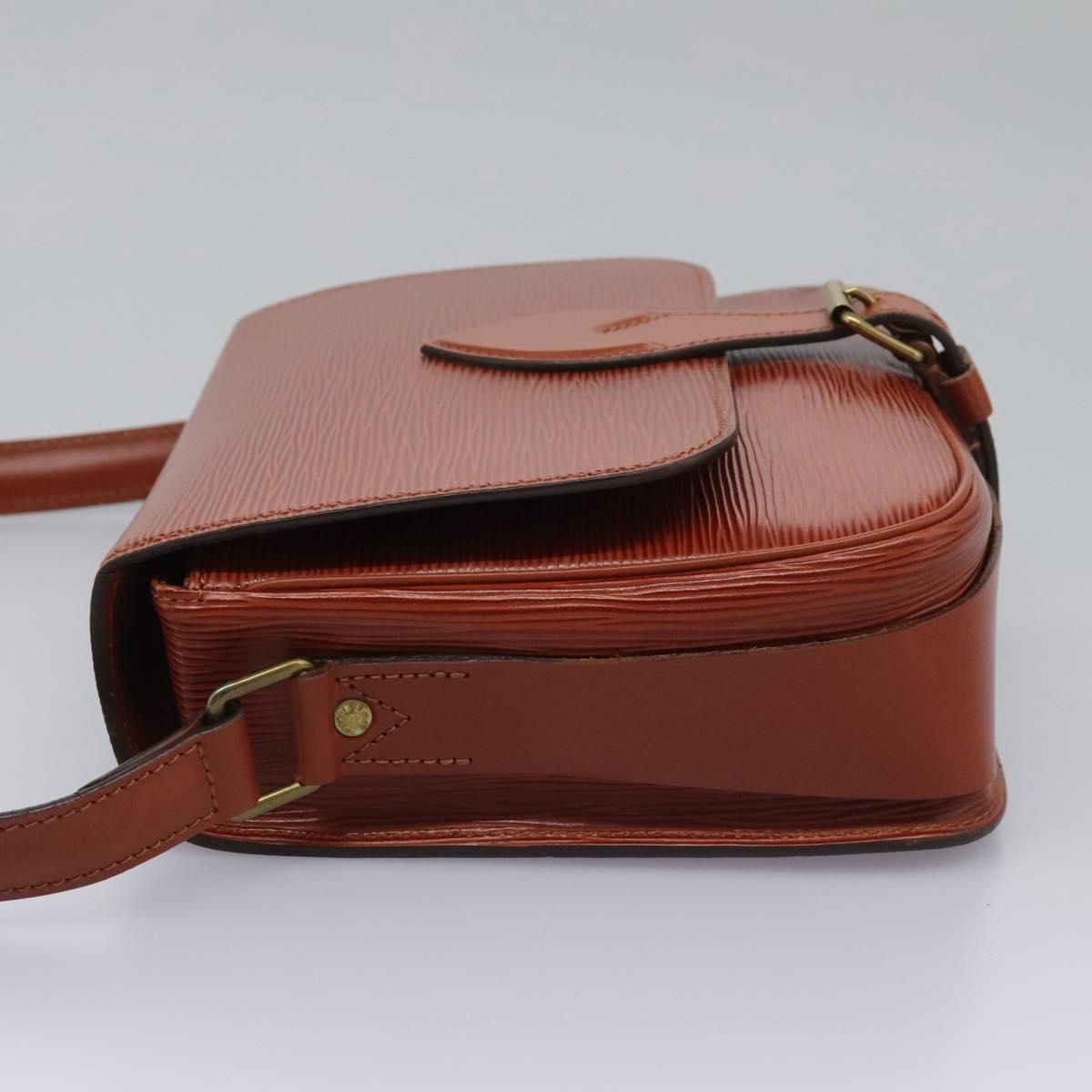 Louis Vuitton Epi Cartouchiere Mm Shoulder Bag Brown M 52243 Lv Auth