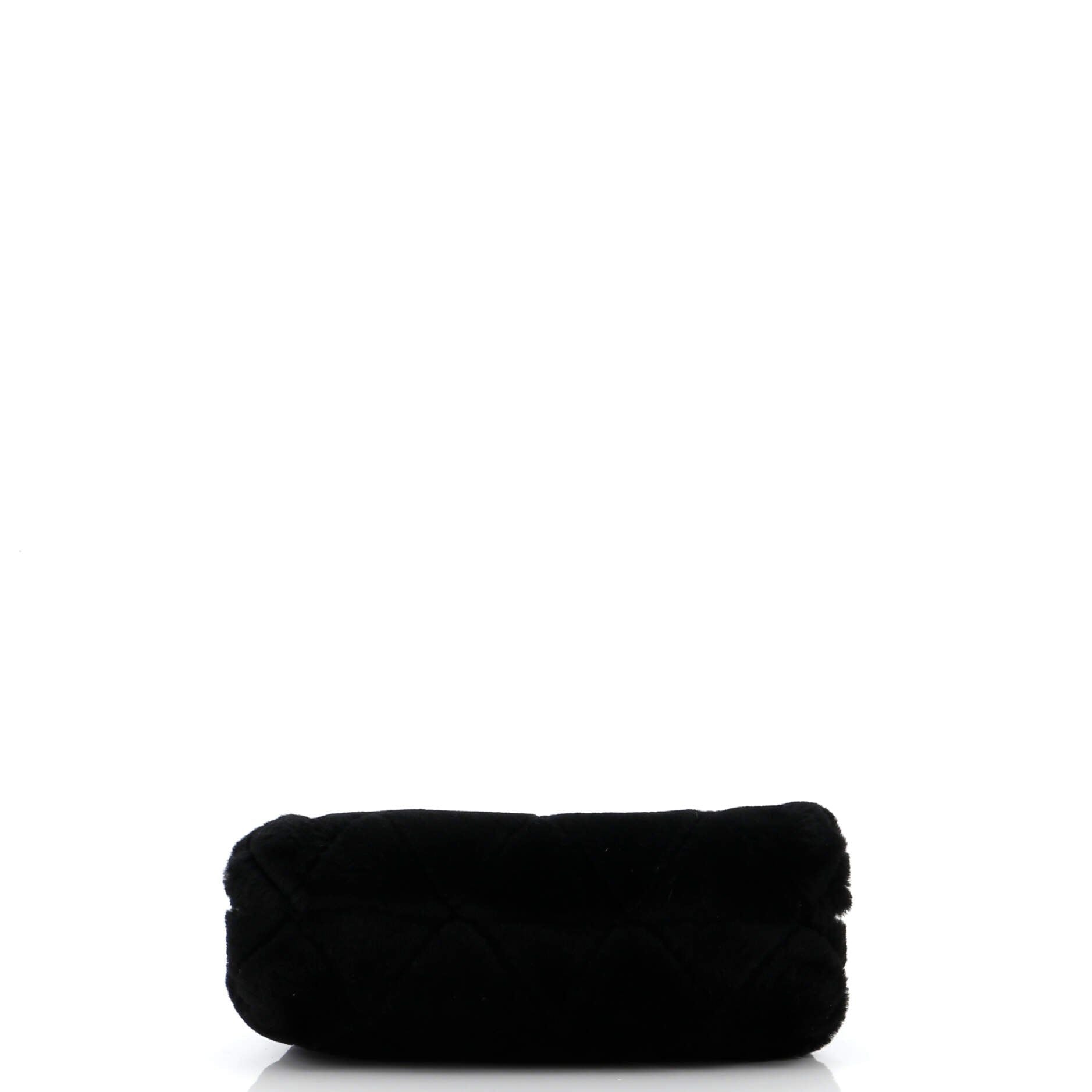 Chanel CC Bar Chain Handle Shopping Tote Quilted Shearling Small