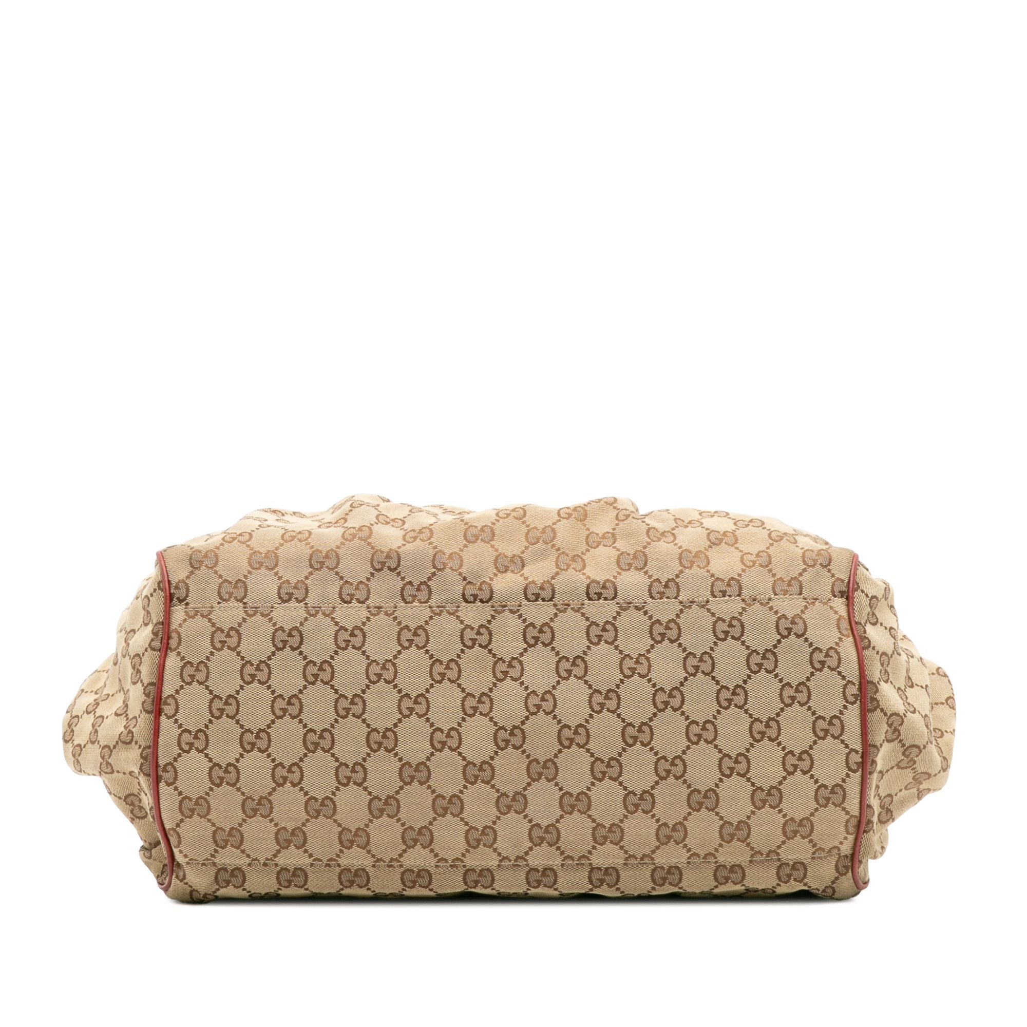 Gucci GG Canvas Sukey Satchel Brown