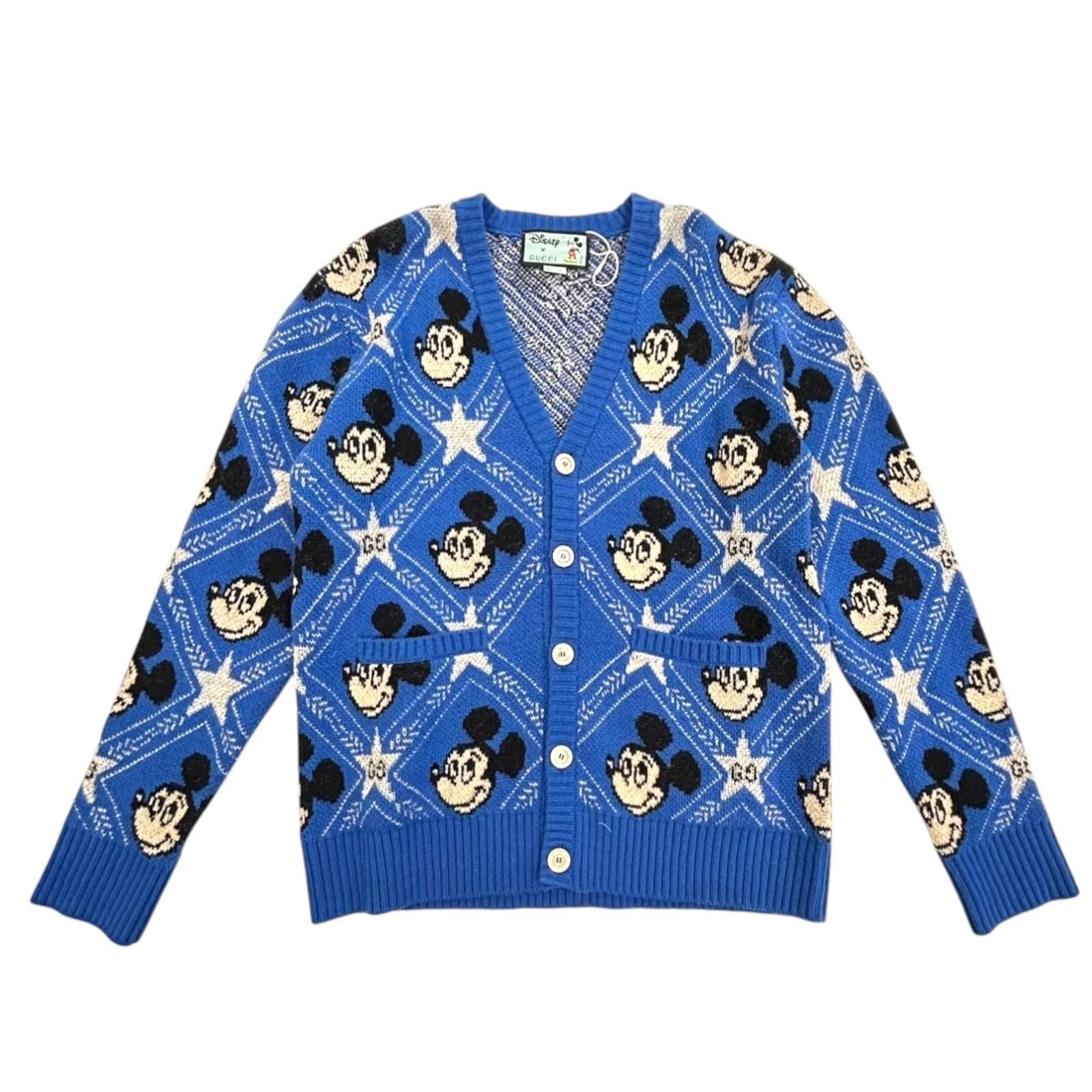 Gucci Disney Wool Cardigan Blue Xs 601565
