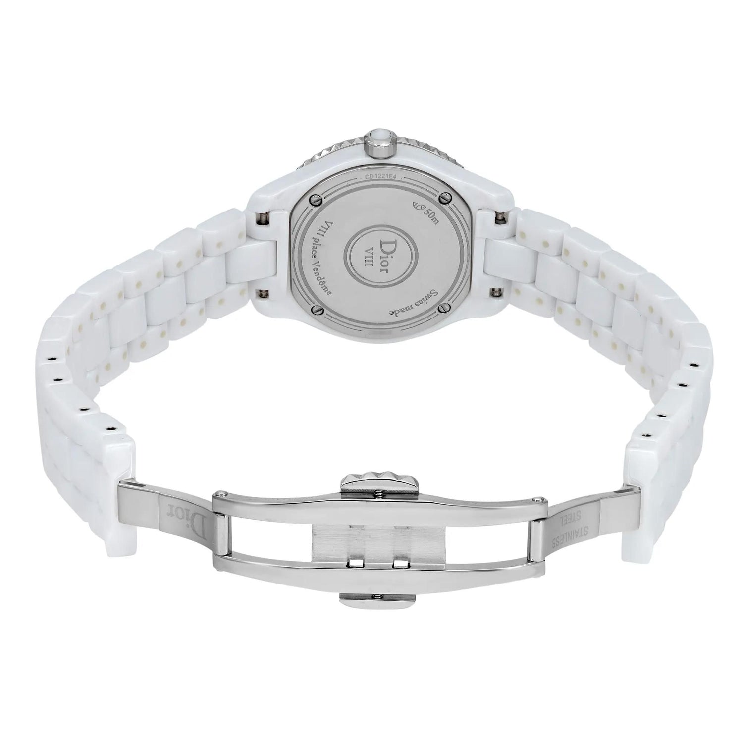 Christian Dior VIII Hi Tech Ceramic MOP Dial Quartz Ladies Watch CD1221E4C001