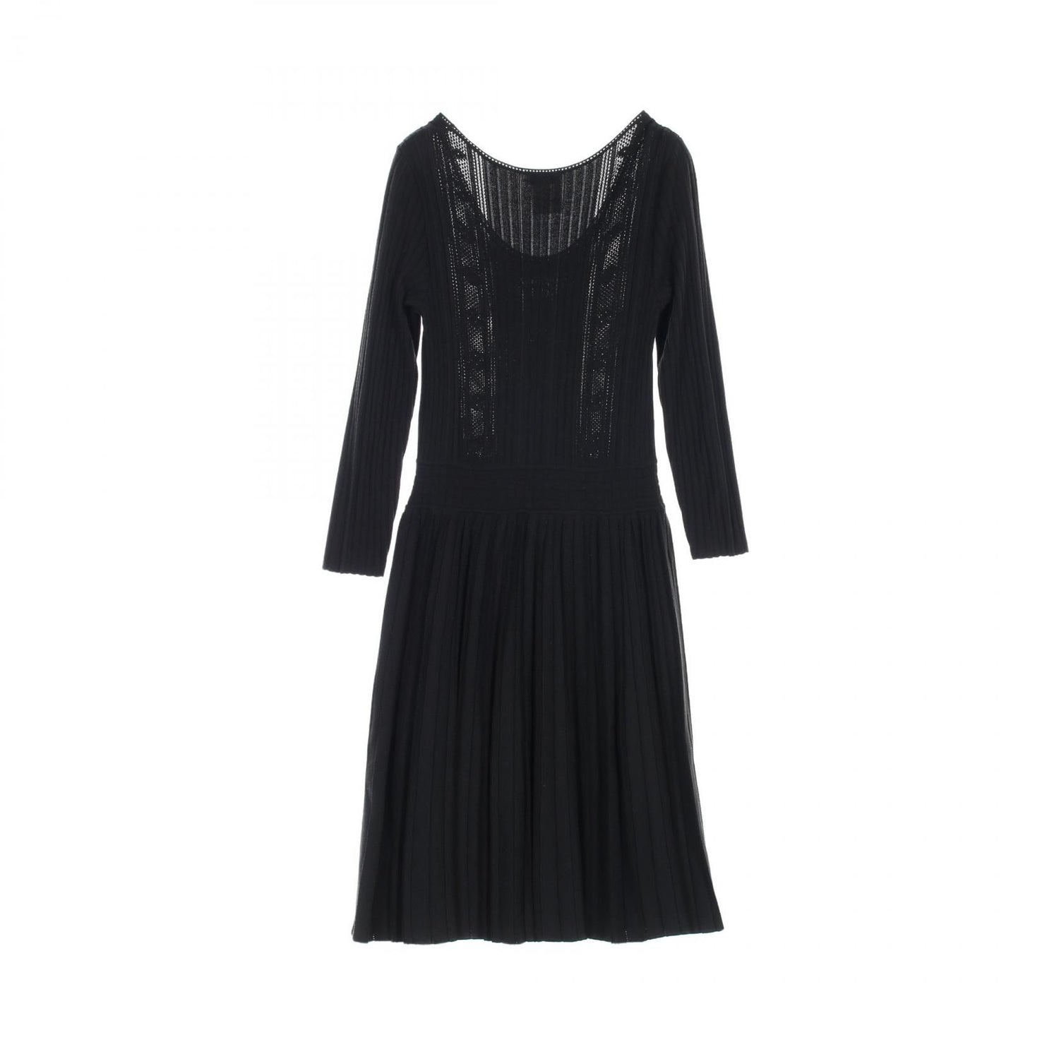 Chanel Black Coco Mark Dress Rayon P 2664v 00004
