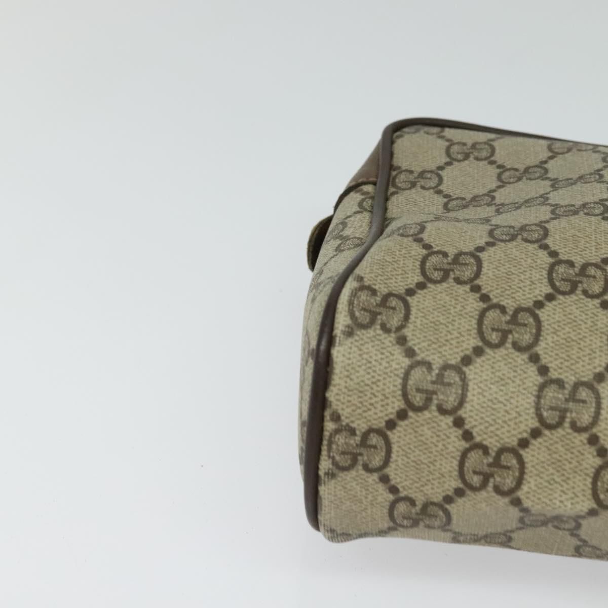 Gucci Gg Supreme Web Sherry Line Clutch Bag Pvc Beige Gold 84 01 012 Auth