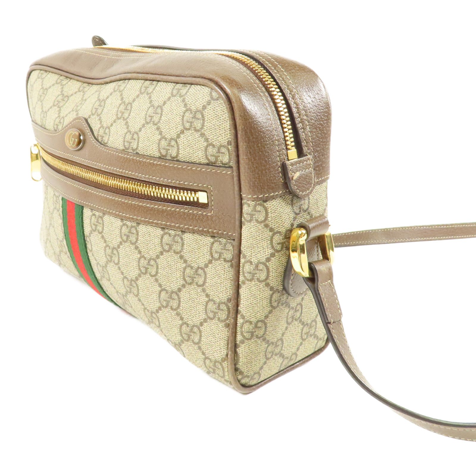 Gucci Small Ophidia Web Shoulder Bag, GG Supreme