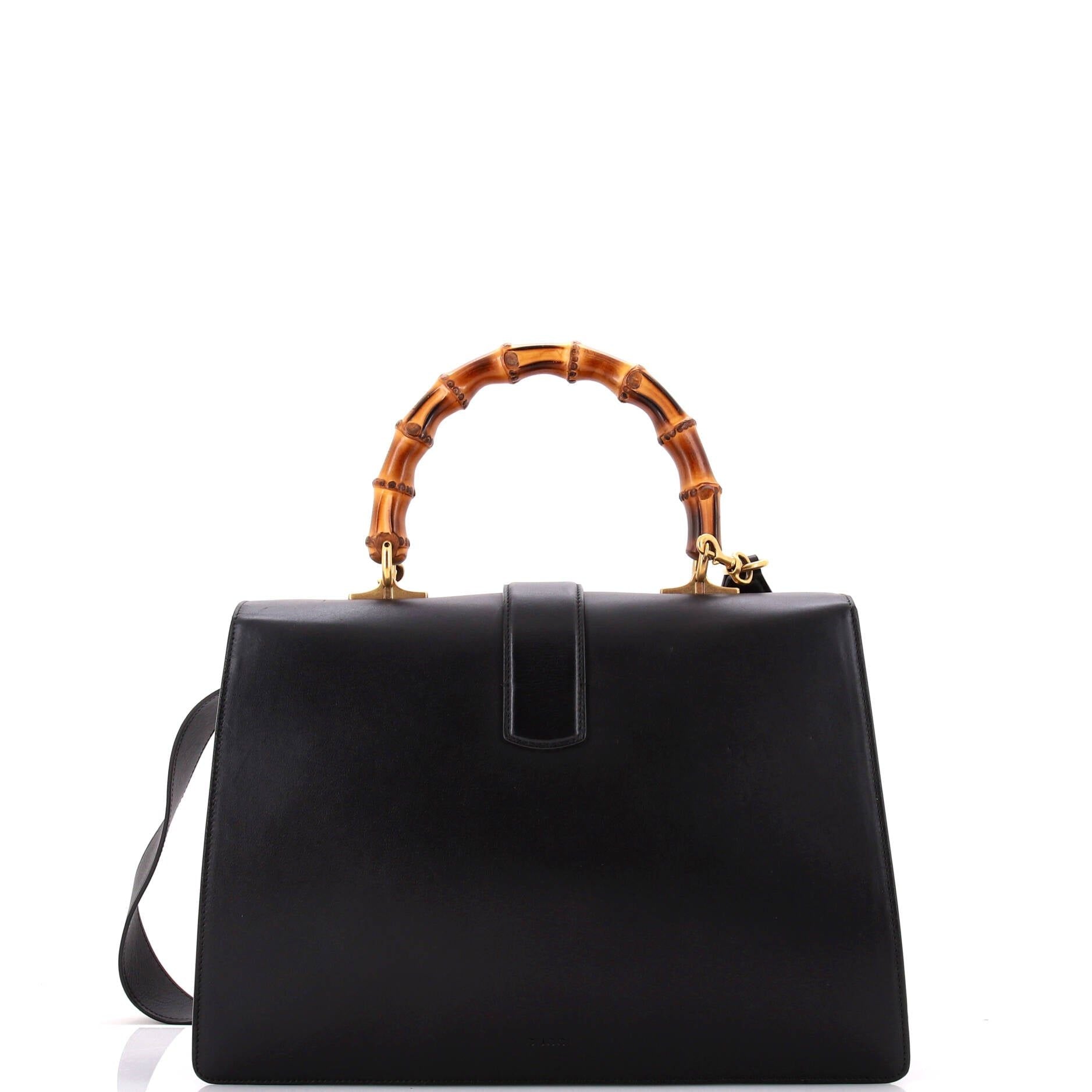 Gucci Dionysus Bamboo Top Handle Bag Colorblock Leather Large