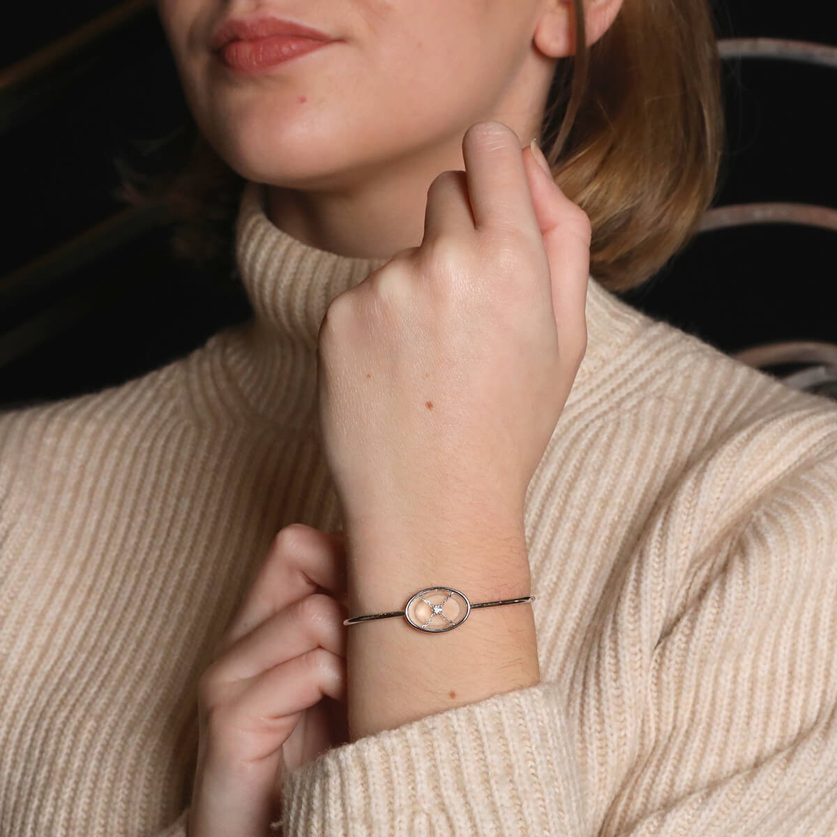 Juliette Paris Up in the air diamonds and gold bracelet