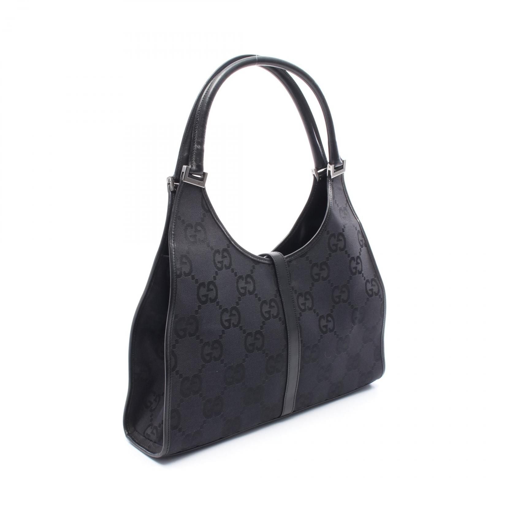 Gucci Jackie 1961 Gg Canvas Shoulder Bag Black Canvas 002 1066