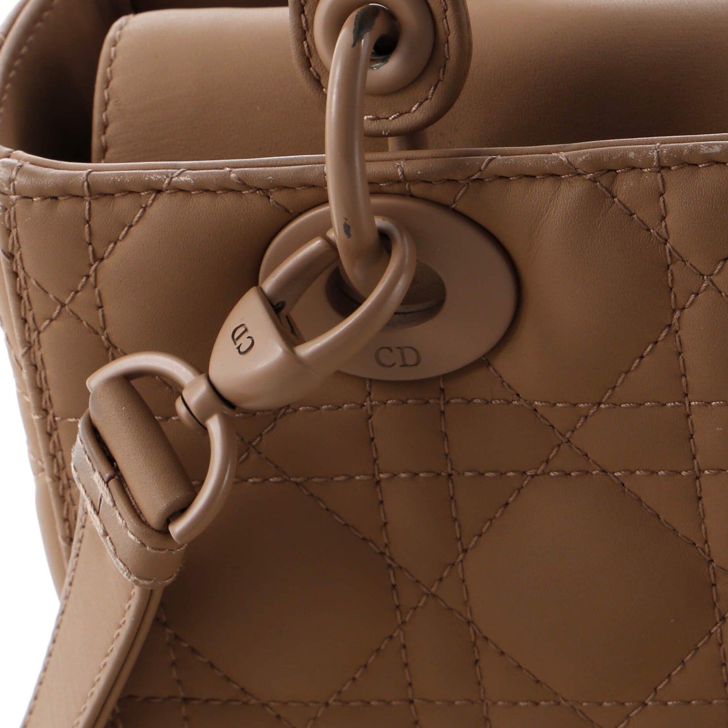 Christian Dior Ultra Matte Supple Lady Dior Bag Cannage Studded Lambskin Medium