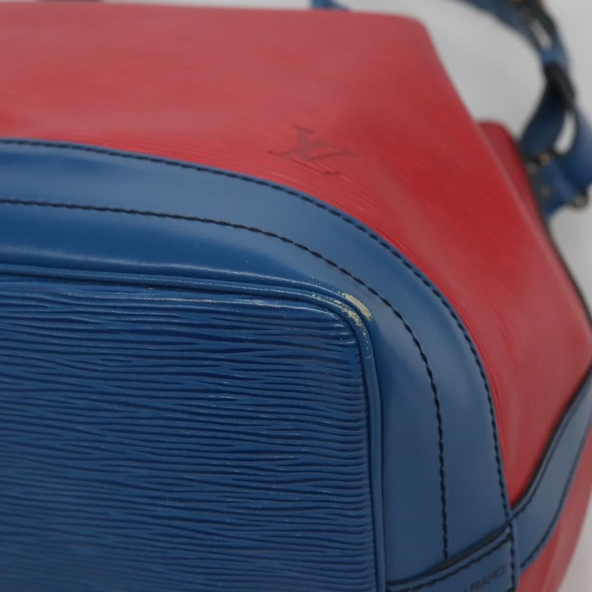 Louis Vuitton Epi Noe Shoulder Bag Bicolor Red Blue M 44084 Lv Auth