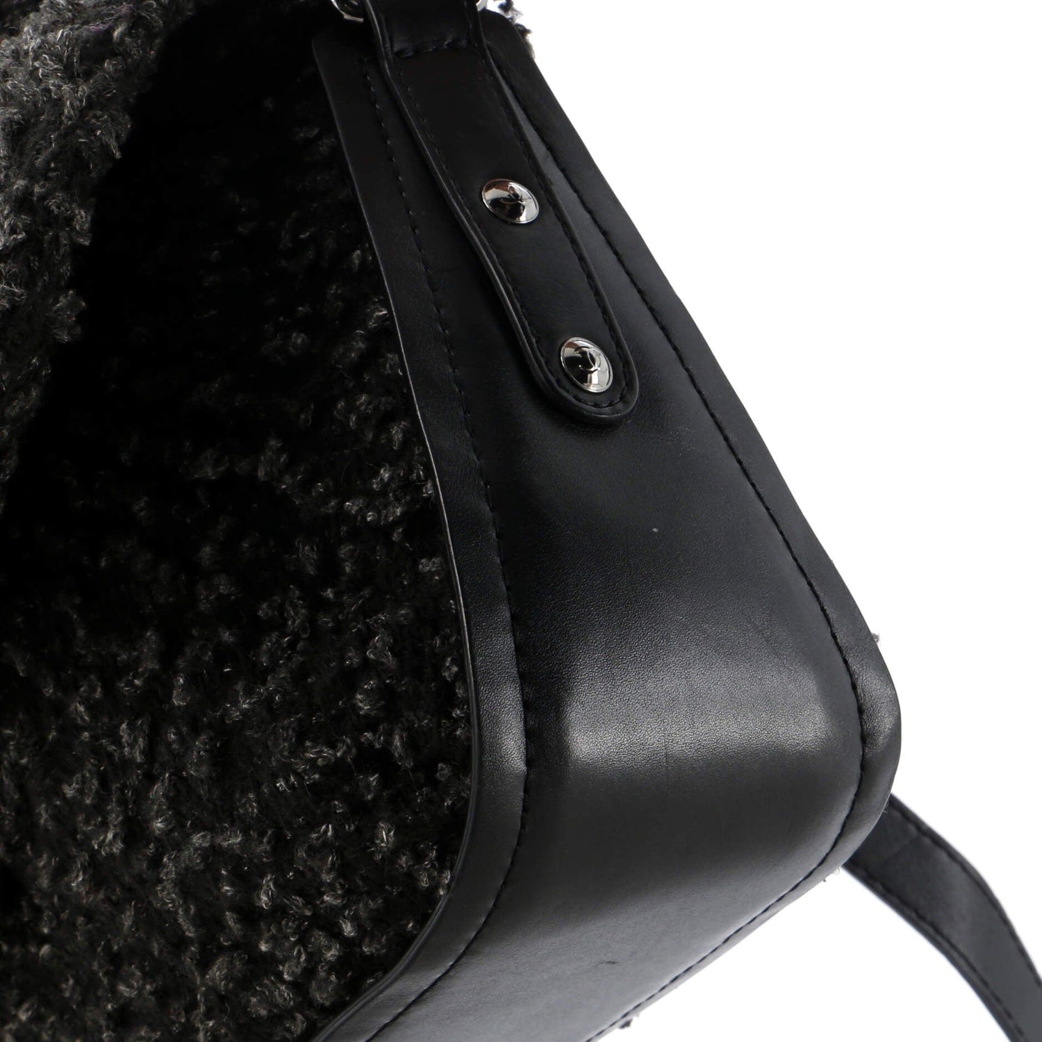 Chanel CC Lock Flap Messenger Bag Tweed Medium