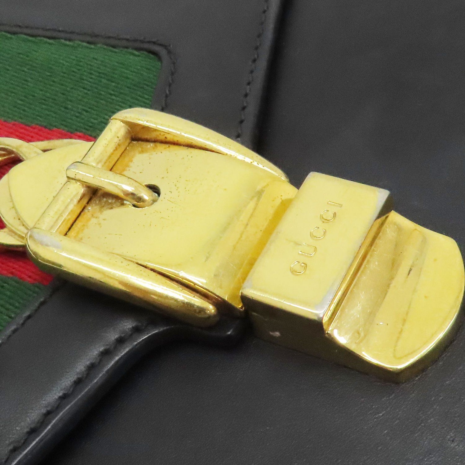 Gucci Sylvie Shoulder Bag Calfskin Black 421882