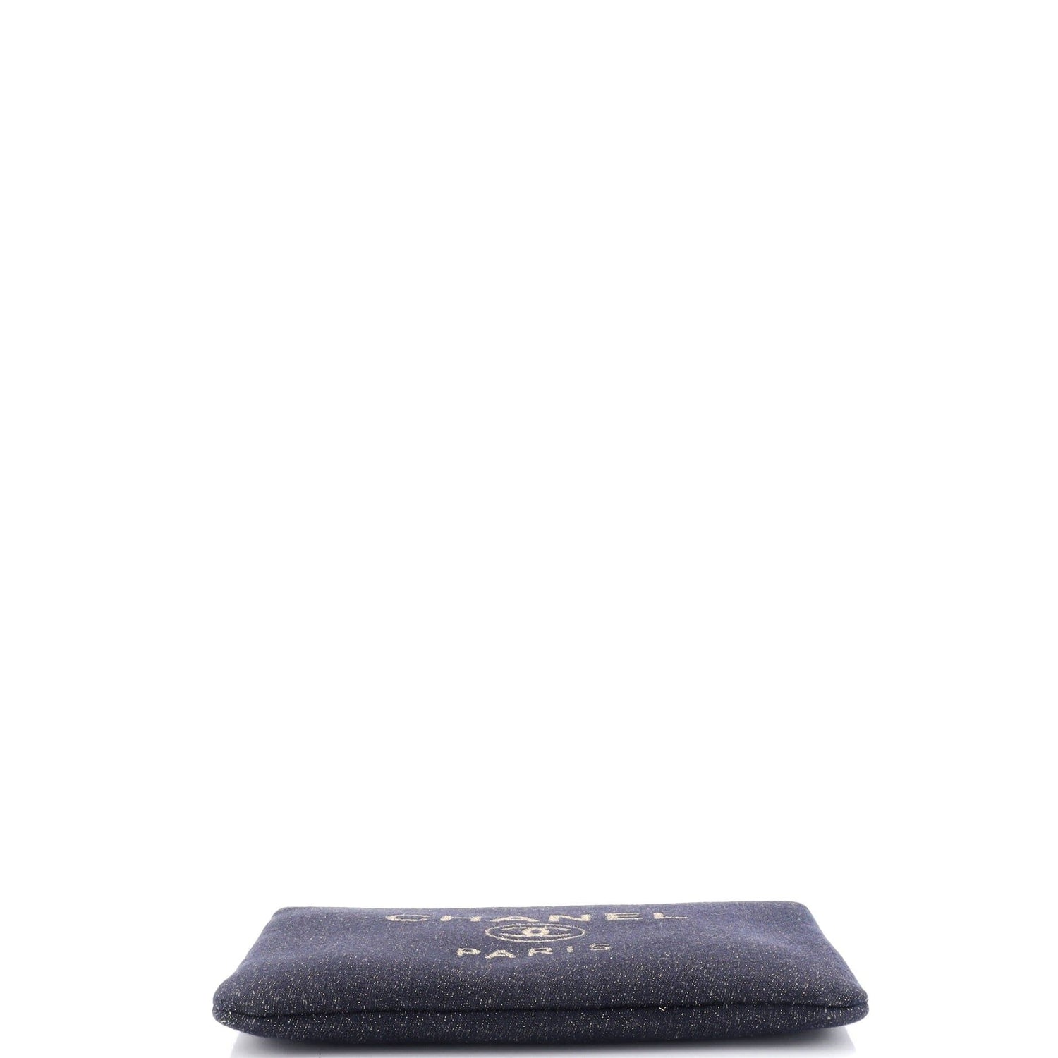 Chanel Deauville Pouch Lurex Canvas Medium