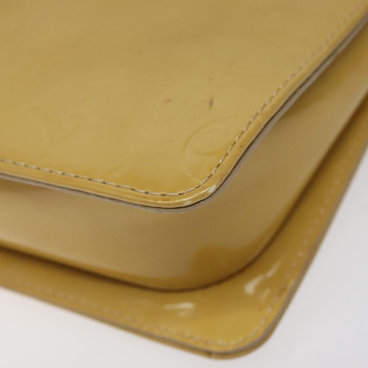 Louis Vuitton Vernis Motto Accessory Pouch Beige M 91136 Lv Auth