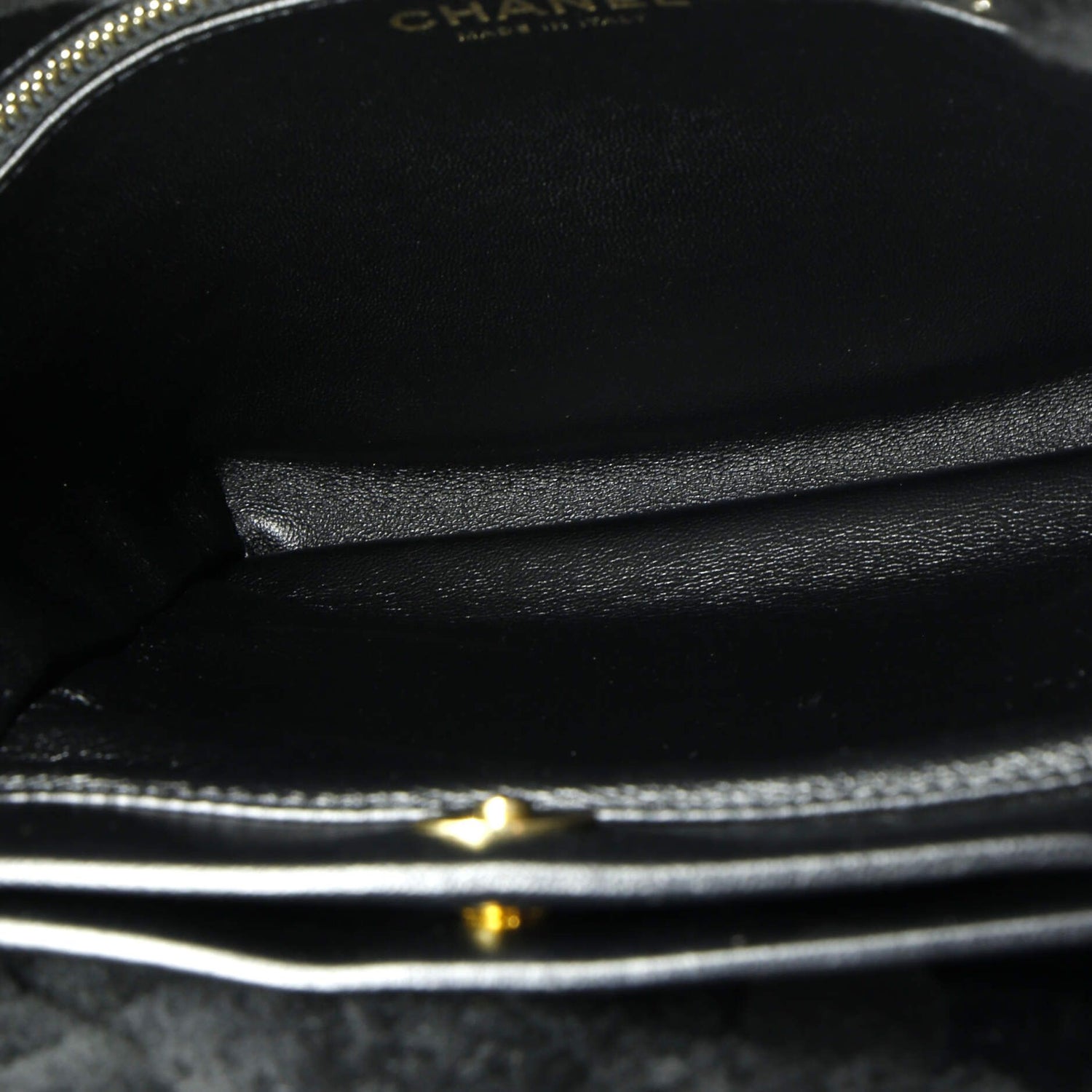 Chanel CC Bar Chain Handle Shopping Tote Quilted Shearling Small