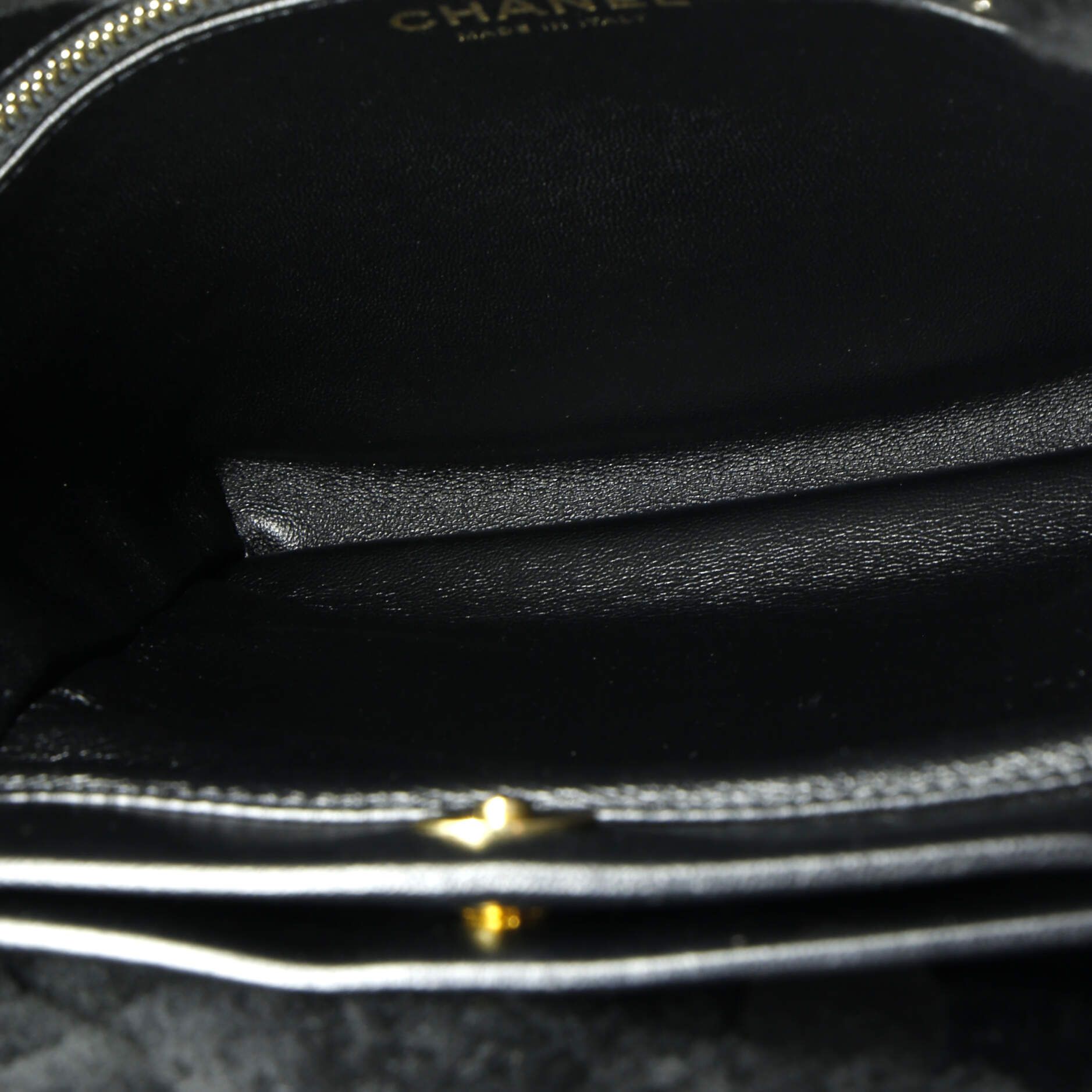 Chanel CC Bar Chain Handle Shopping Tote Quilted Shearling Small