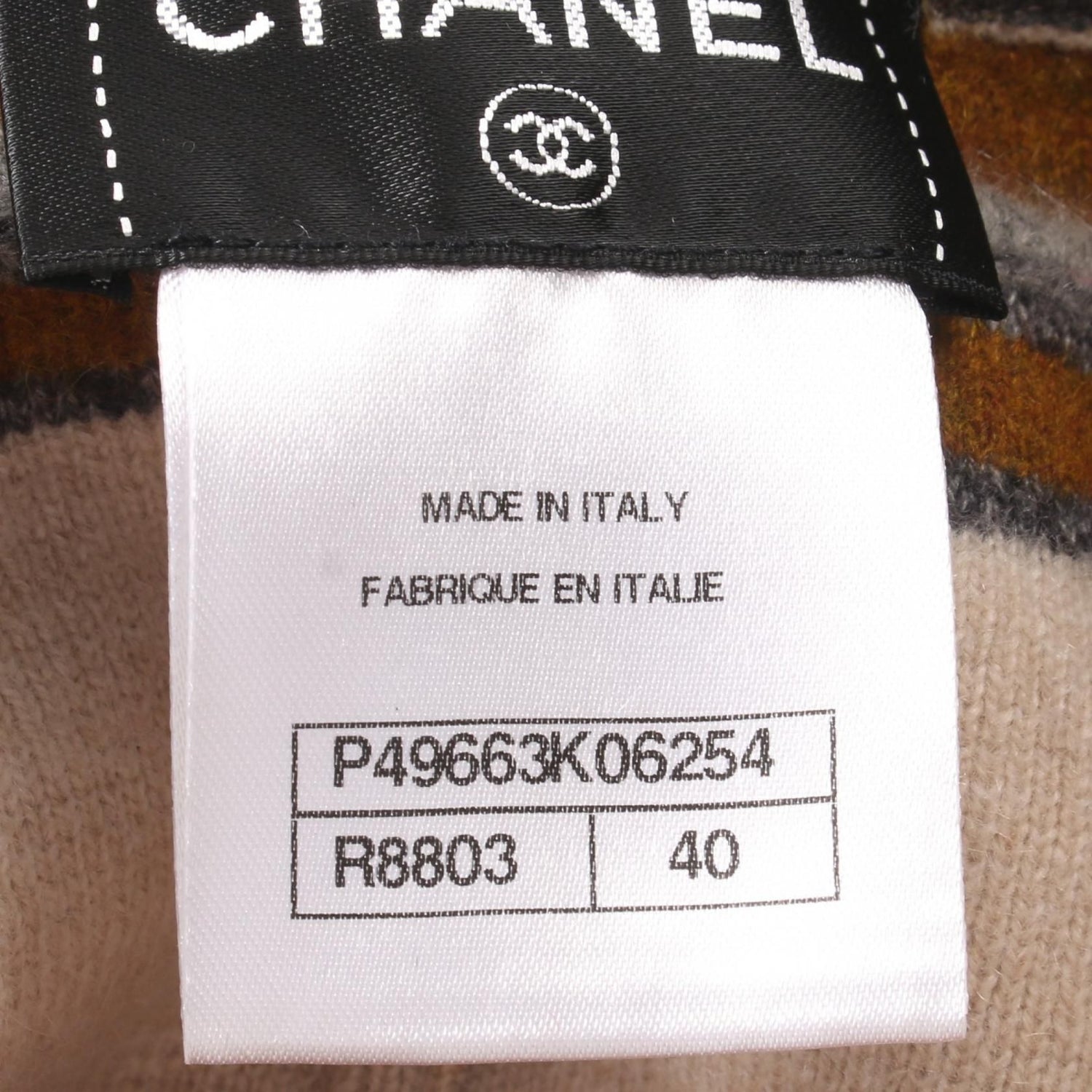 Chanel Brown Multicolor Coated Aged Knit Other Jackets Cashmere P 49663k 06254