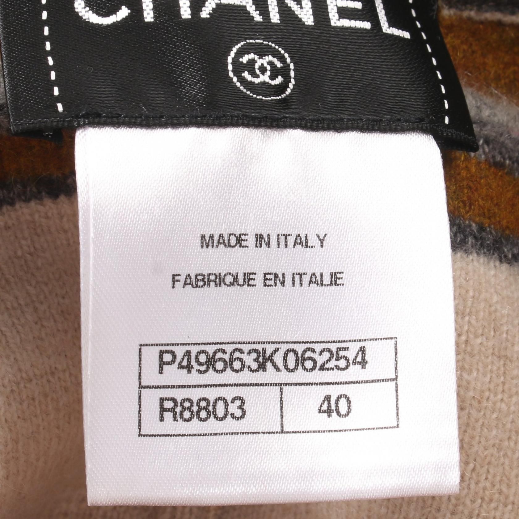 Chanel Brown Multicolor Coated Aged Knit Other Jackets Cashmere P 49663k 06254