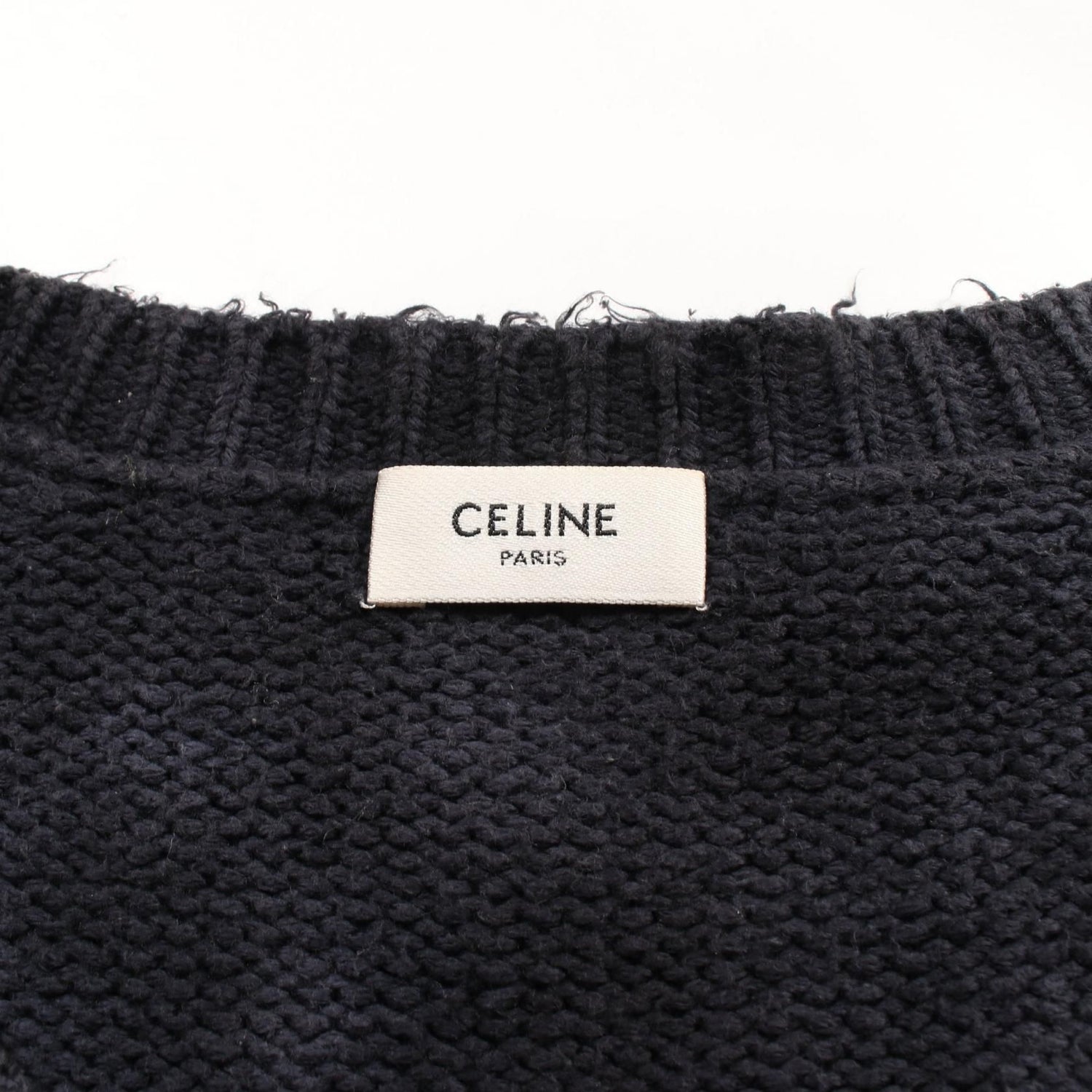 Celine Knitwear Sweater M 2a 90k 727m Cotton Black Multicolor