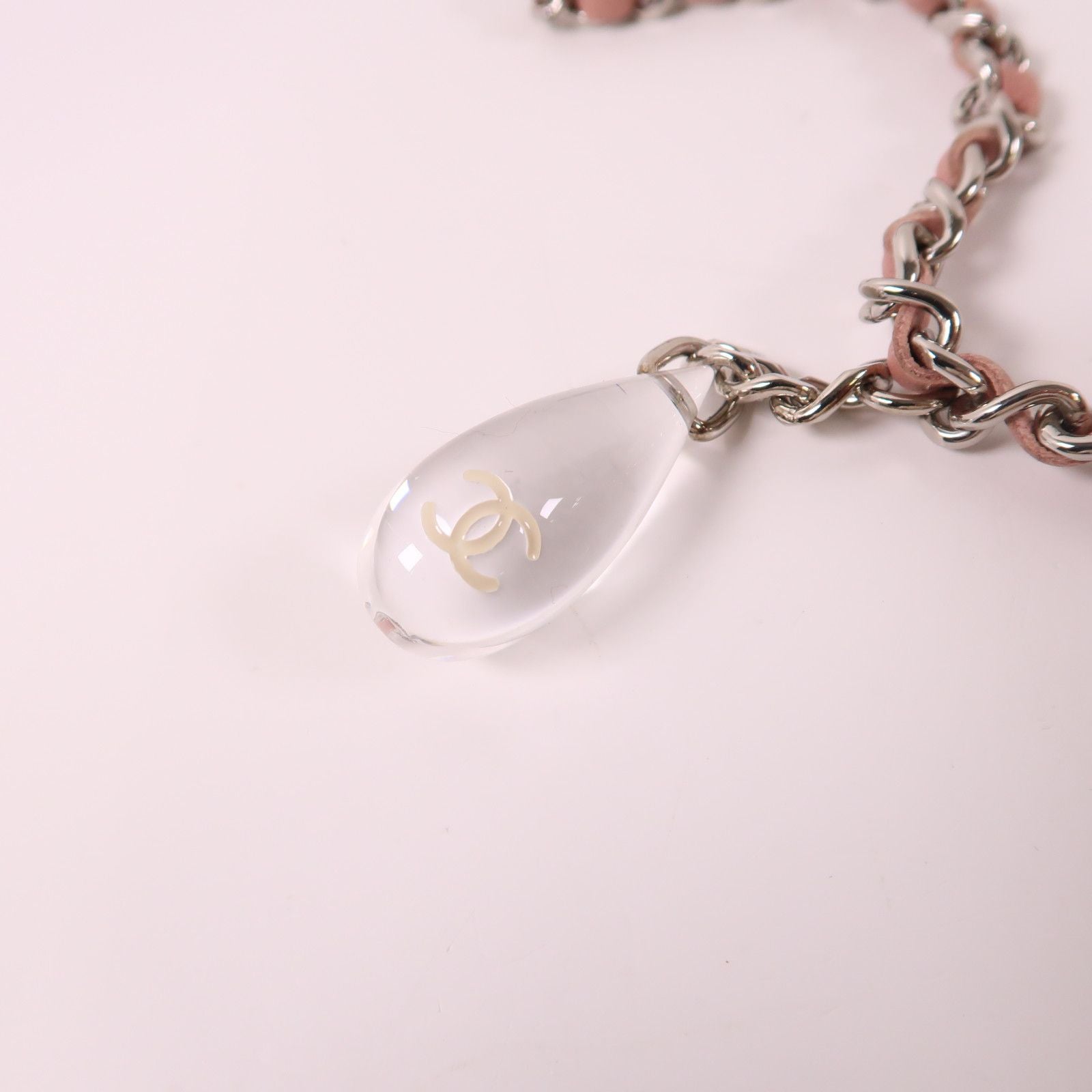 Chanel White Pink/white Lacquer Leather/cowhide Leather Woc Wallet On Chain Silver Cross Shoulder Bag