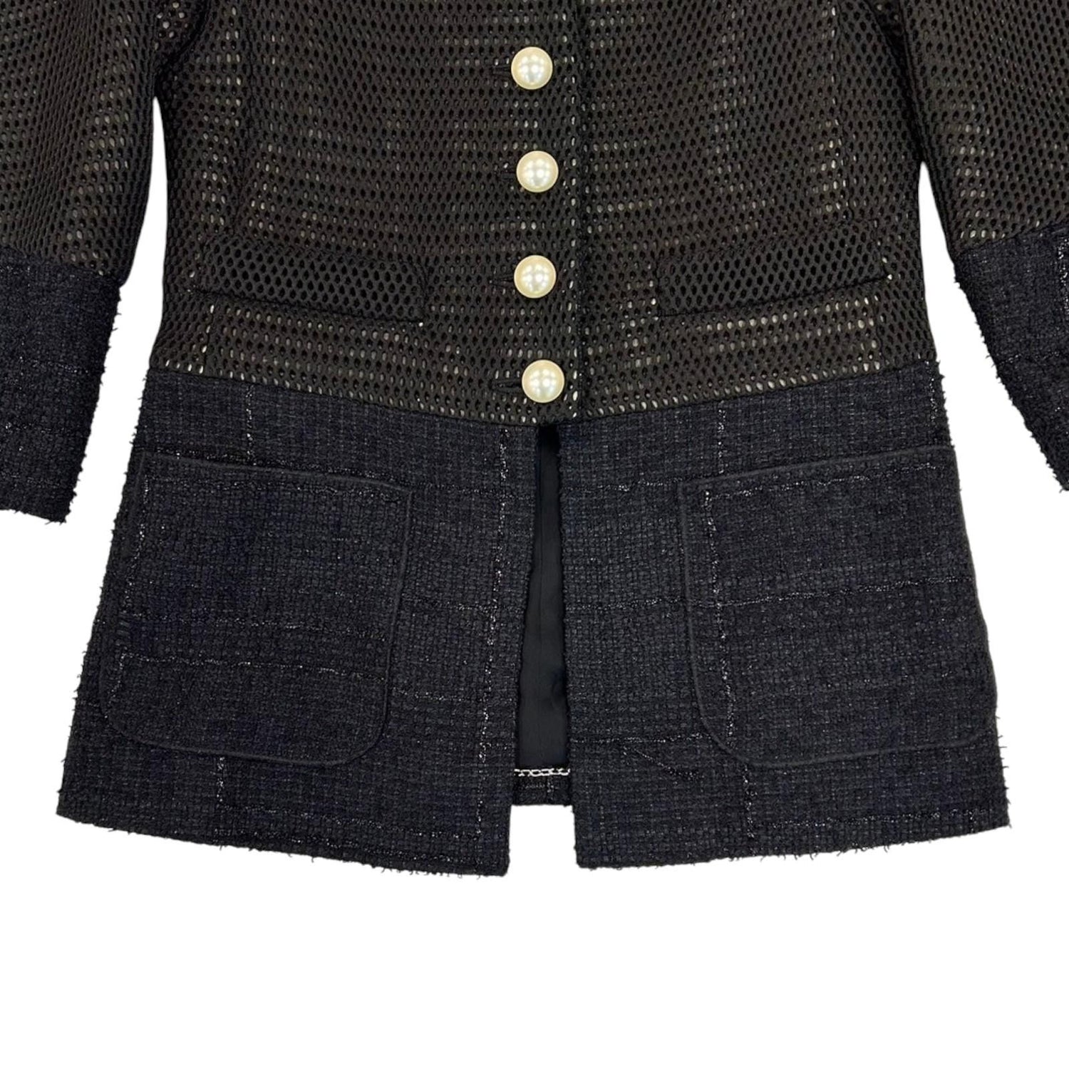 Chanel Jacket Skirt Setup P 45896w 05279 Nylon Black 34 Cc Coco