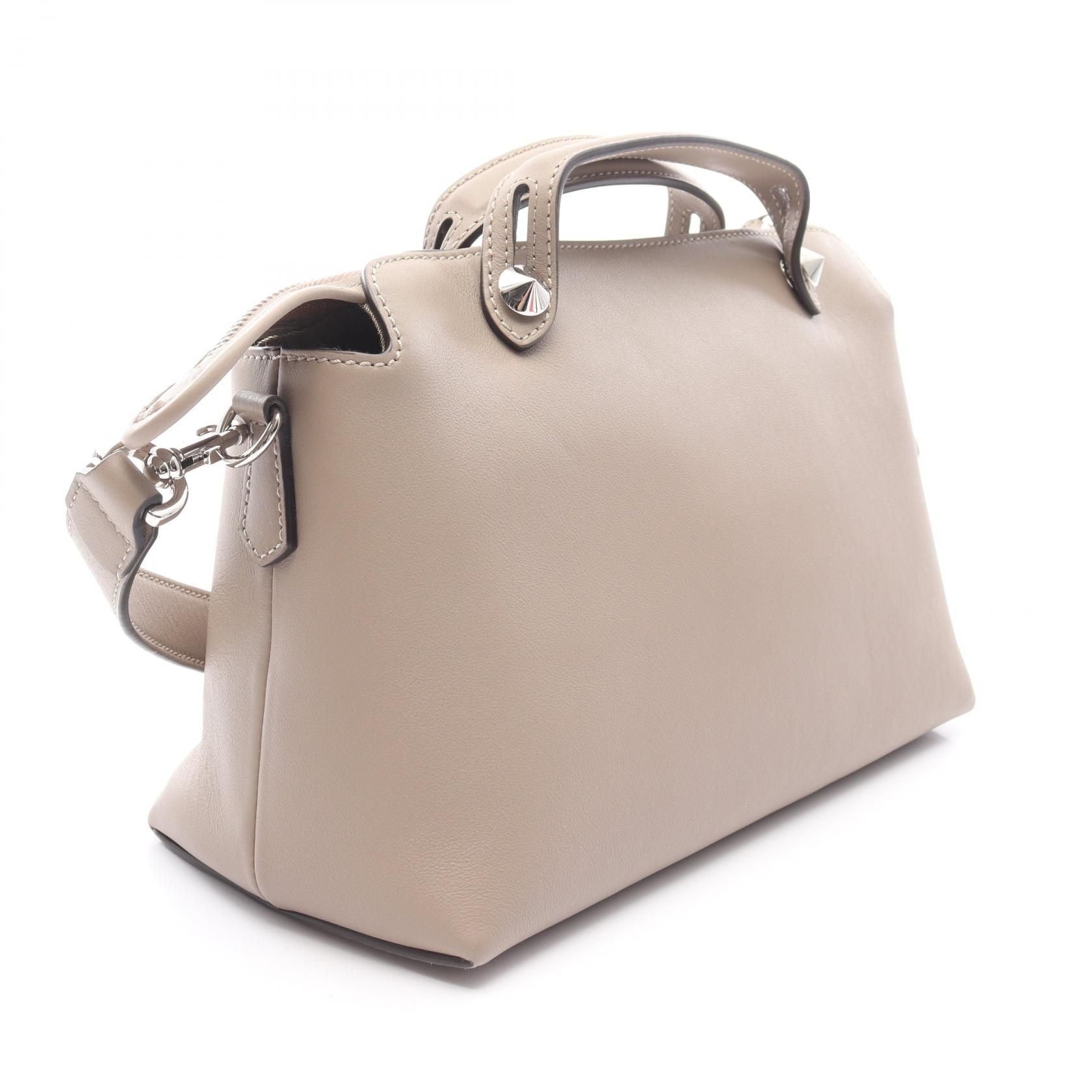 Fendi By The Way Medium Handbag Beige Leather 8bl 146 1d 5