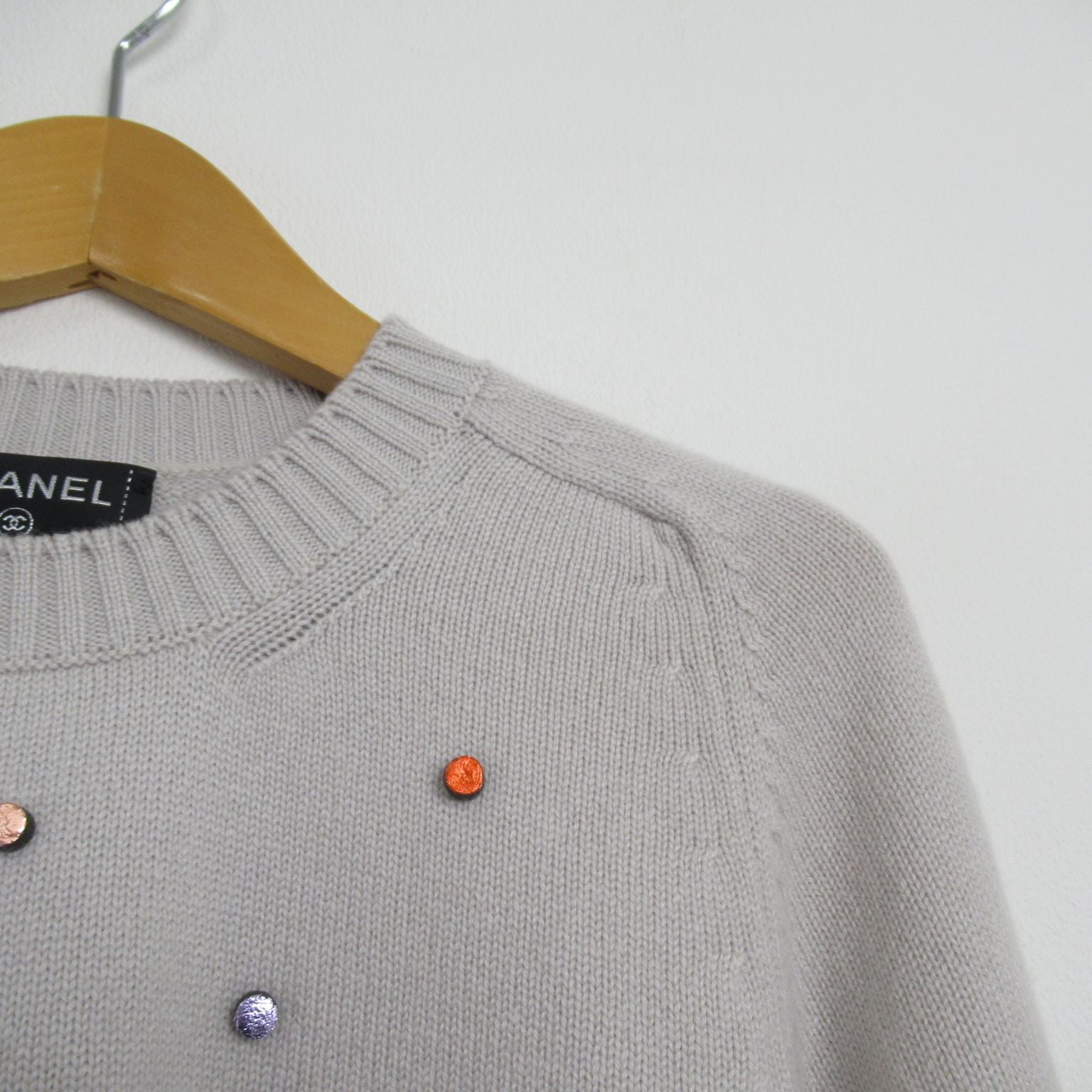 Chanel Knitwear Sweater P 50459k 06396 Cashmere Gurege