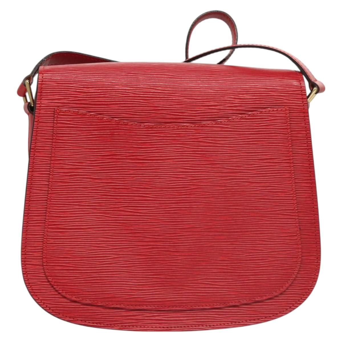 Louis Vuitton Epi Saint Cloud Gm Shoulder Bag Red M 52197 Lv Auth