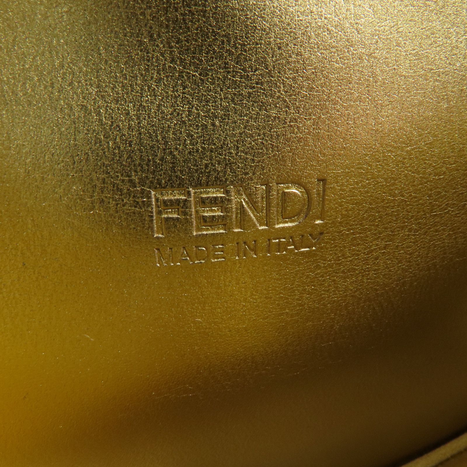 Fendi Cowhide Leather Cookie Hobo Bag Golden Shoulder Bag Black Calfskin (cowhide) 8bs 065