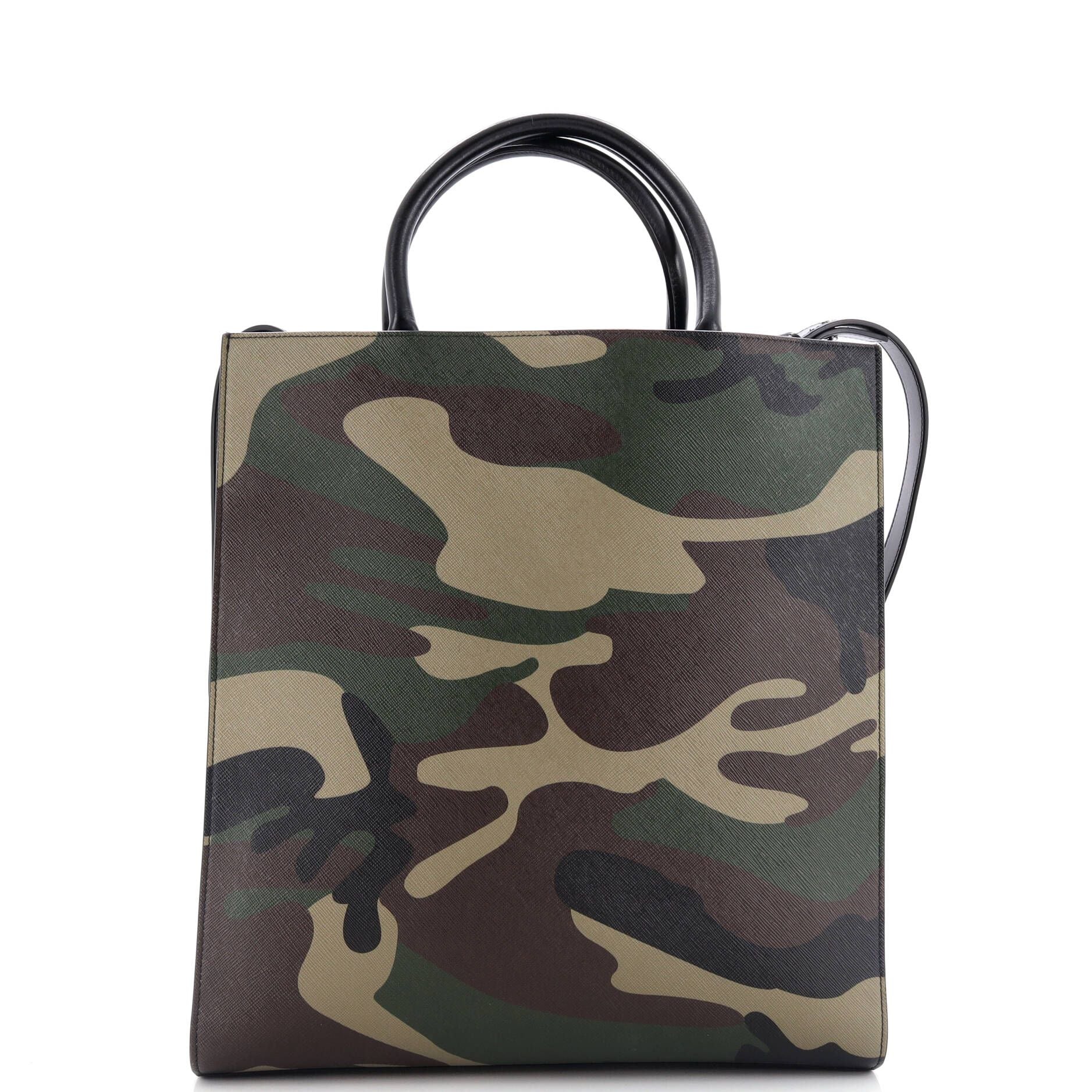 Celine Vertical Cabas Tote Camouflage Coated Canvas Medium