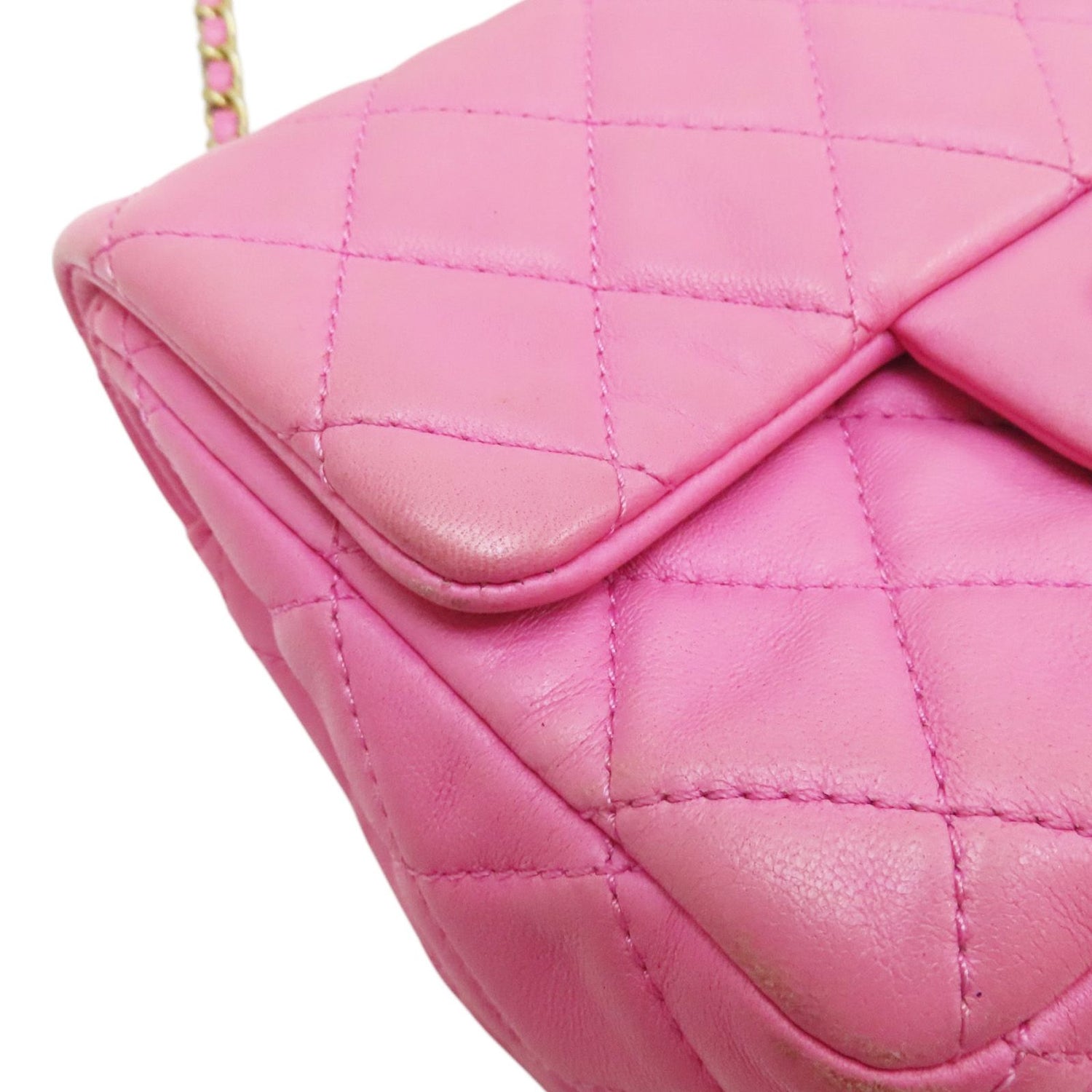 Chanel Matelasse Coco 17 Pearl Crush Shoulder Lambskin Pink Gold Metal