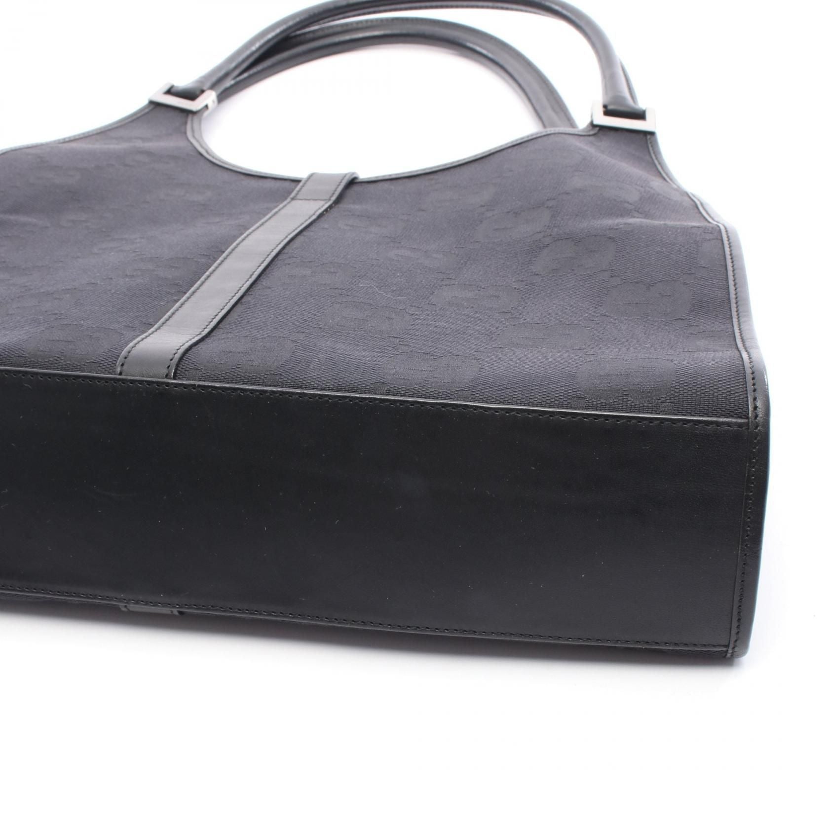 Gucci Jackie 1961 Gg Canvas Shoulder Bag Black Canvas 002 1066