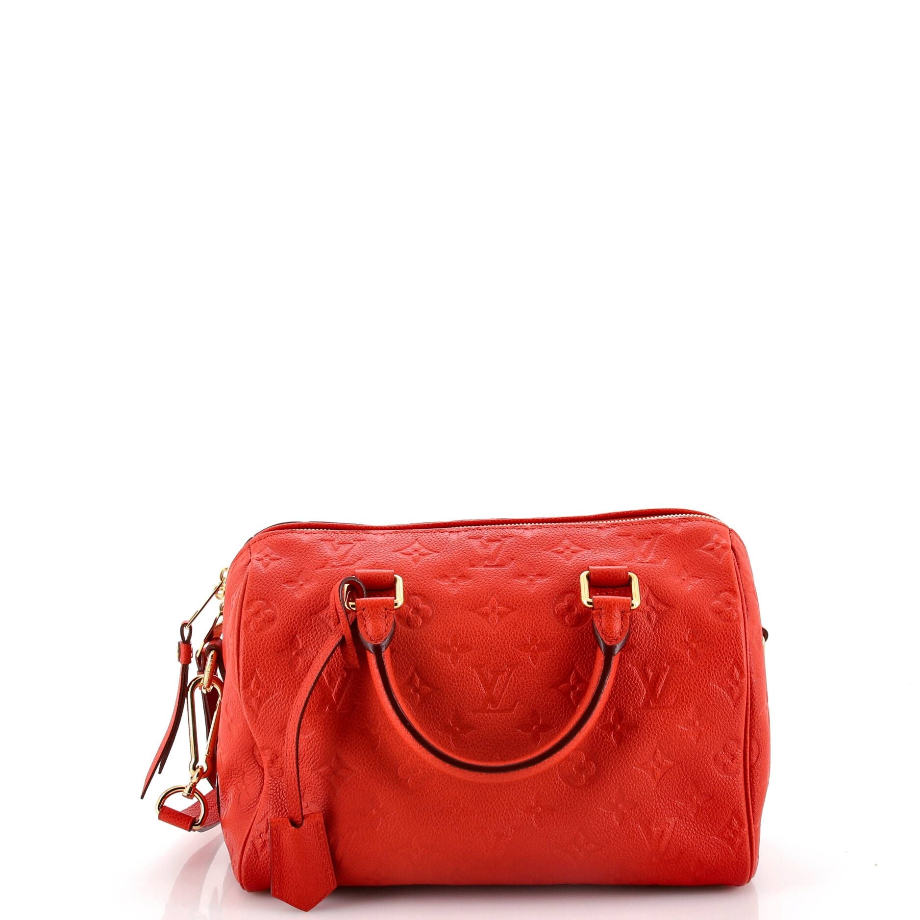 Louis Vuitton Speedy Bandouliere Bag Monogram Empreinte Leather 25