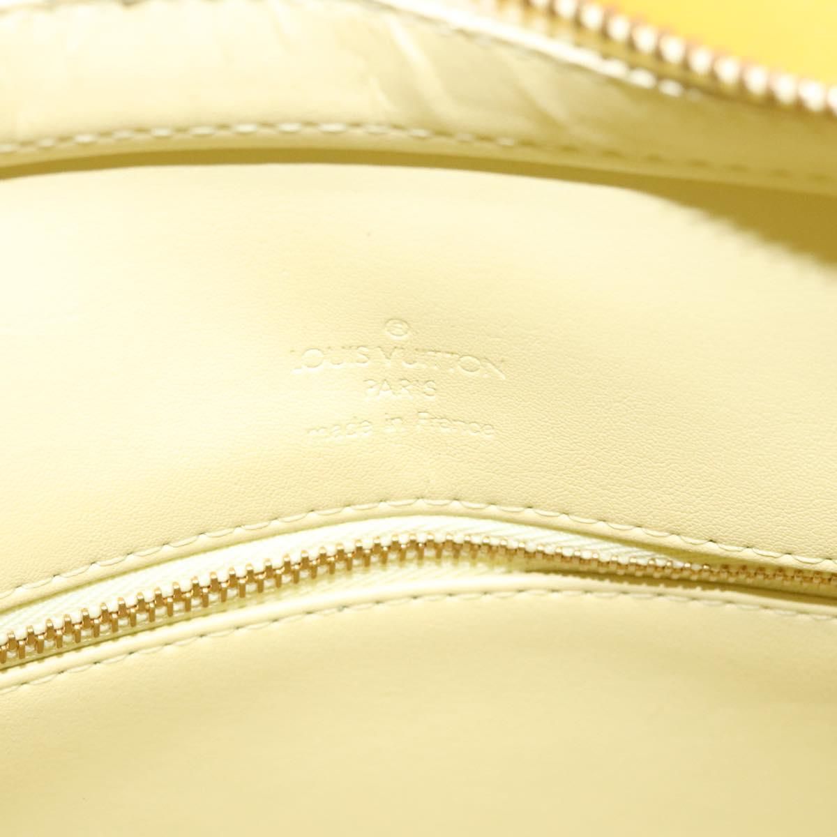 Louis Vuitton Vernis Houston Hand Bag Lime Yellow M 91055 Lv Auth