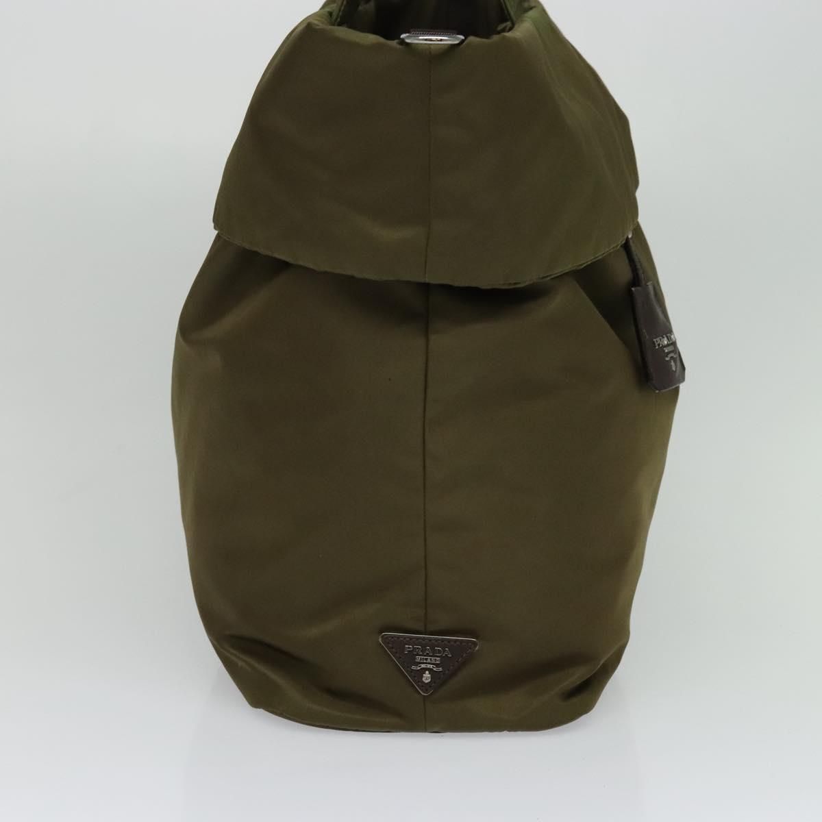 Prada Hand Bag Nylon 2way Khaki Auth